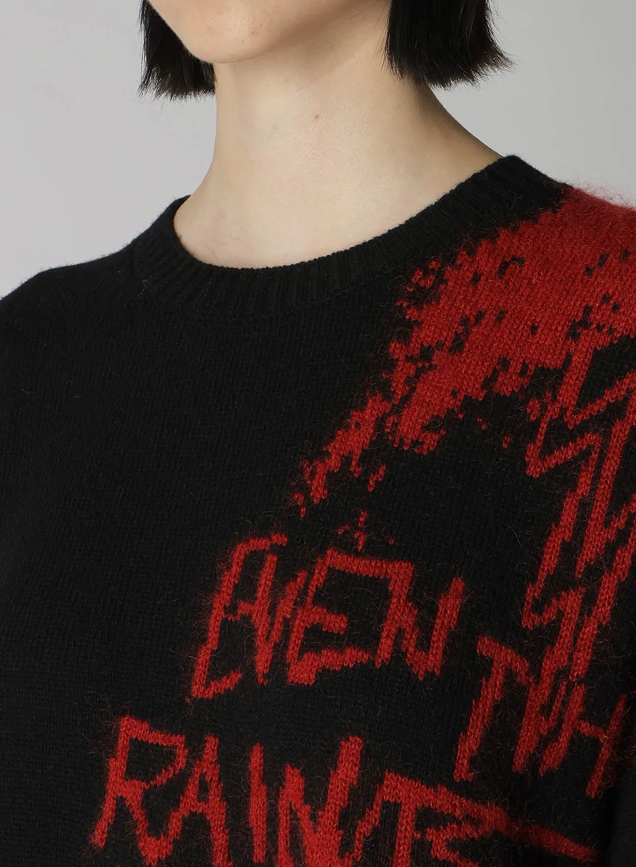 INTARSIA JACQUARD ROUND NECK PULLOVER sold by Yohji Yamamoto product image thumbnail 5