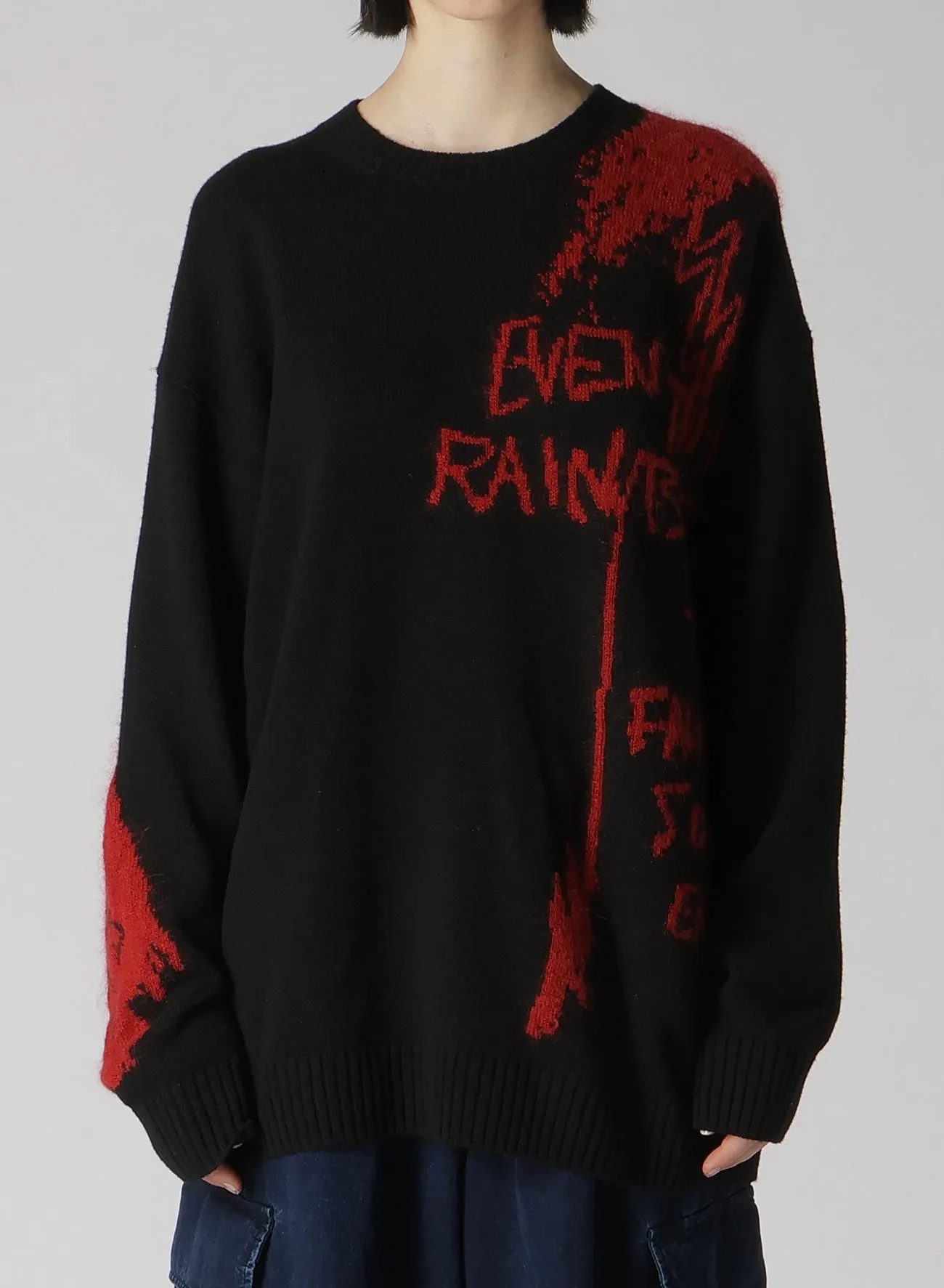 INTARSIA JACQUARD ROUND NECK PULLOVER sold by Yohji Yamamoto product image thumbnail 4