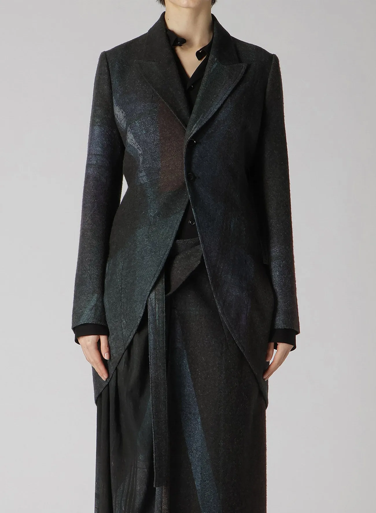 RAISED C/W TWILL PEALED CHECK PT TAIL JACKET sold by Yohji Yamamoto product image thumbnail 5