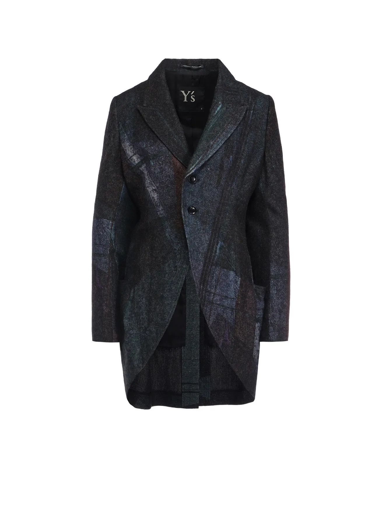 RAISED C/W TWILL PEALED CHECK PT TAIL JACKET sold by Yohji Yamamoto