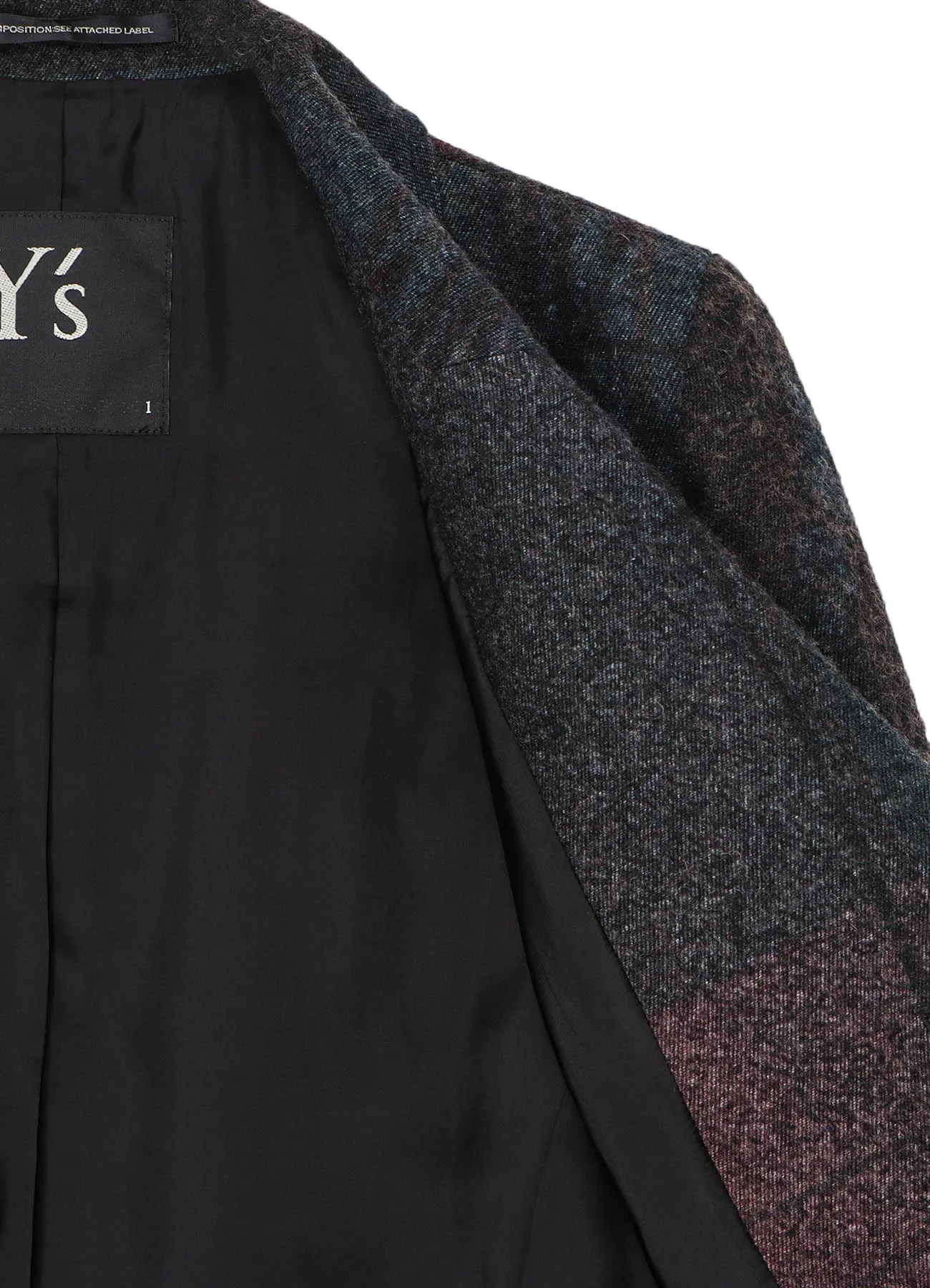 RAISED C/W TWILL PEALED CHECK PT TAIL JACKET sold by Yohji Yamamoto product image thumbnail 4