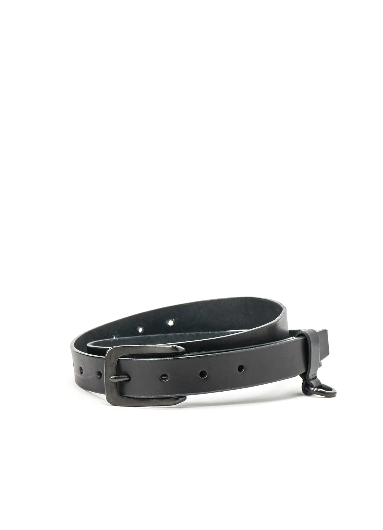 SEMI-GLOSS LEATHER 25MM BELT sold by Yohji Yamamoto