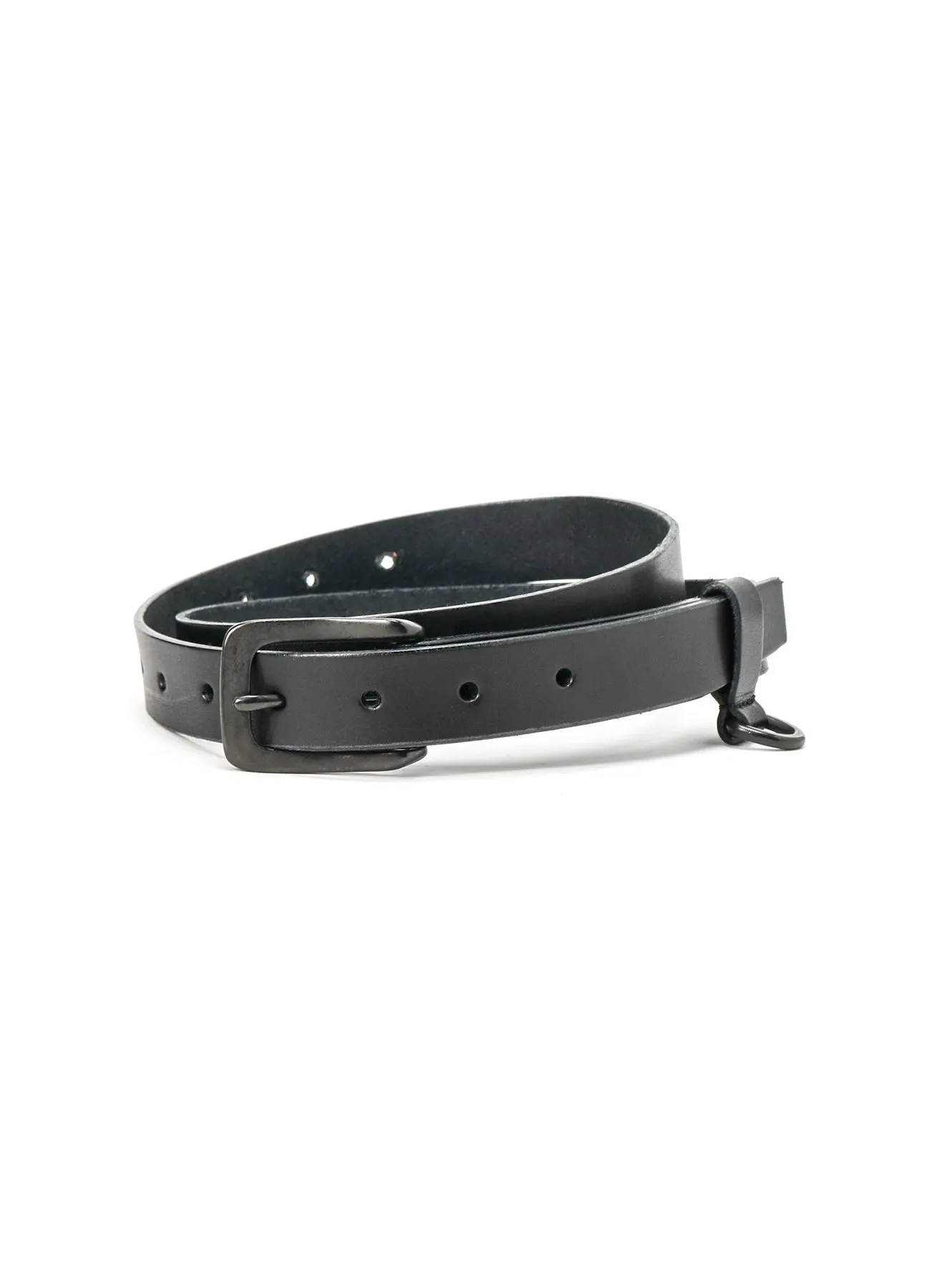 SEMI-GLOSS LEATHER 25MM BELT sold by Yohji Yamamoto product image thumbnail 2