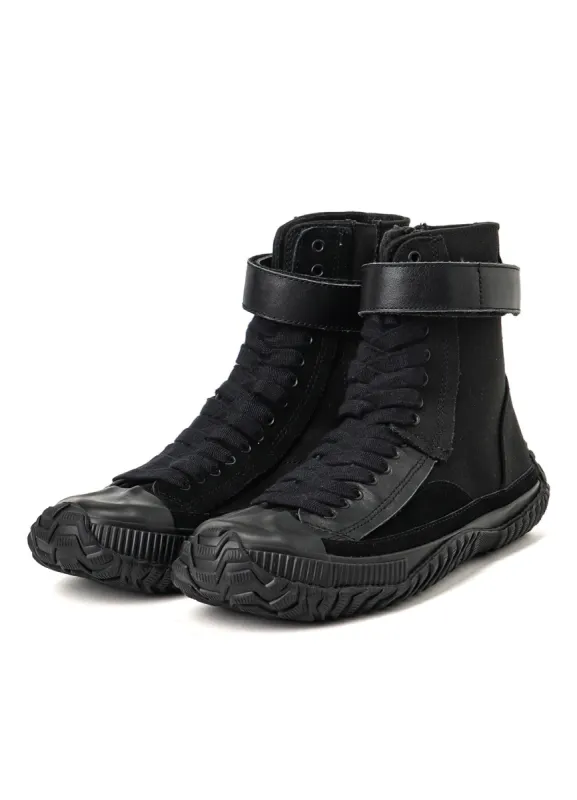 CANVAS/SMOOTH LEATHER/VELOR HIGH CUT SNEAKER sold by Yohji Yamamoto