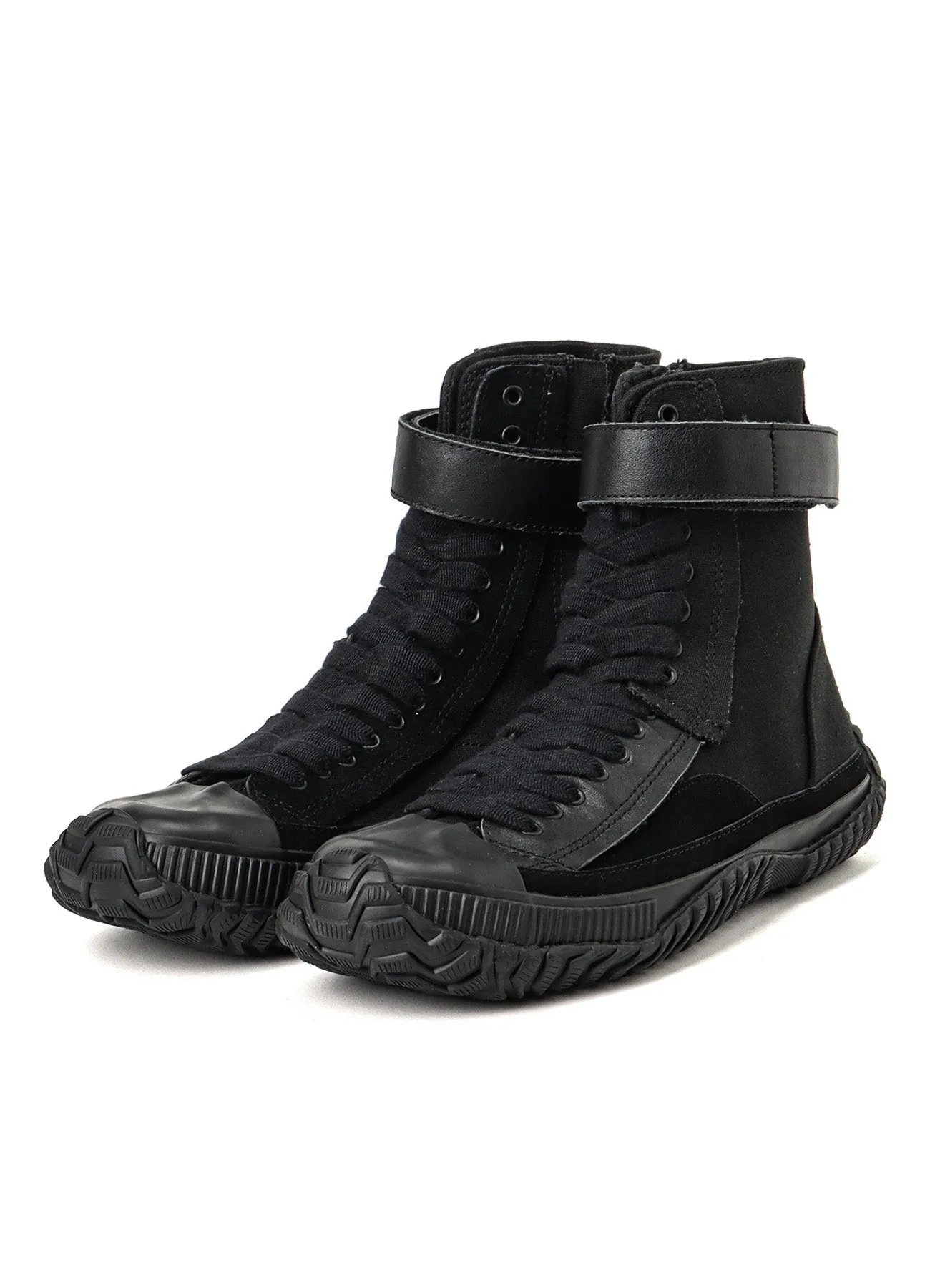 CANVAS/SMOOTH LEATHER/VELOR HIGH CUT SNEAKER sold by Yohji Yamamoto