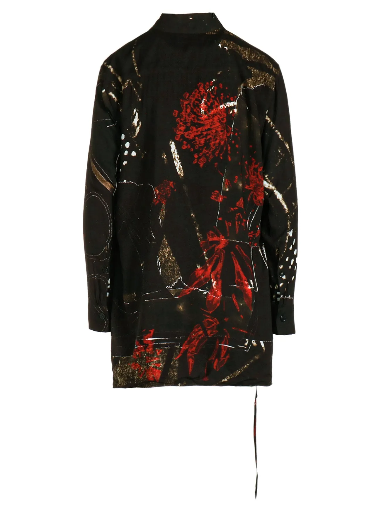 RY/LAWN AFRICAN FLOWER PT LACE UP BLOUSE sold by Yohji Yamamoto product image thumbnail 3