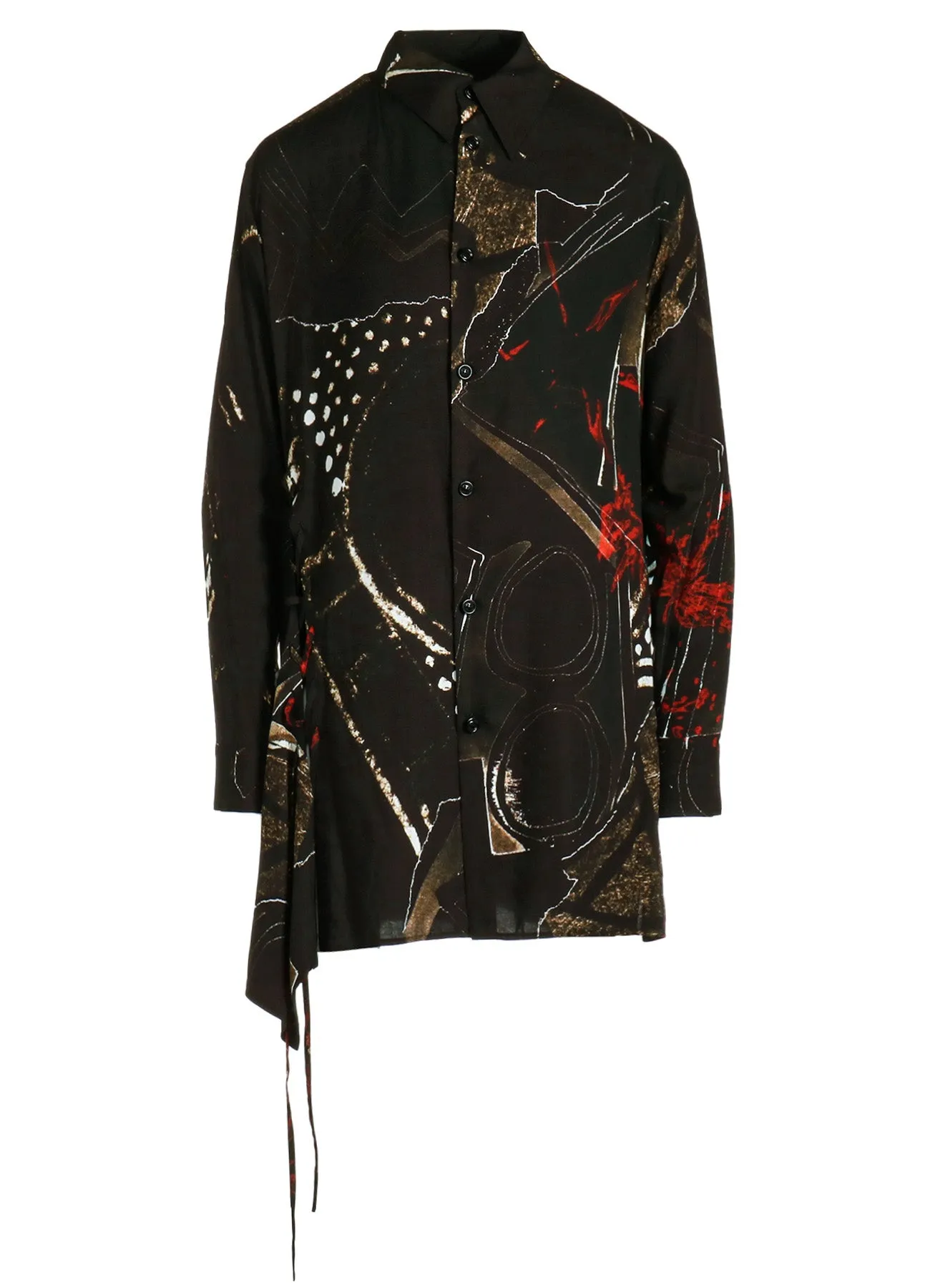 RY/LAWN AFRICAN FLOWER PT LACE UP BLOUSE sold by Yohji Yamamoto product image thumbnail 2
