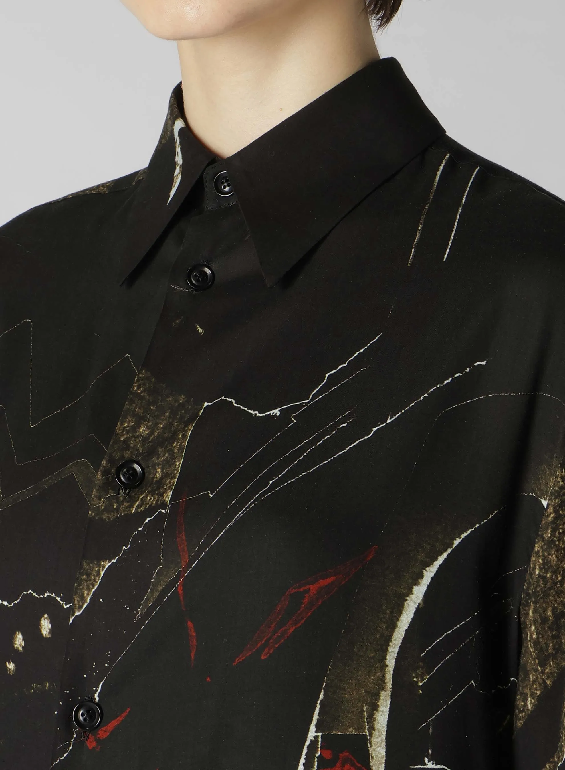 RY/LAWN AFRICAN FLOWER PT LACE UP BLOUSE sold by Yohji Yamamoto product image thumbnail 5