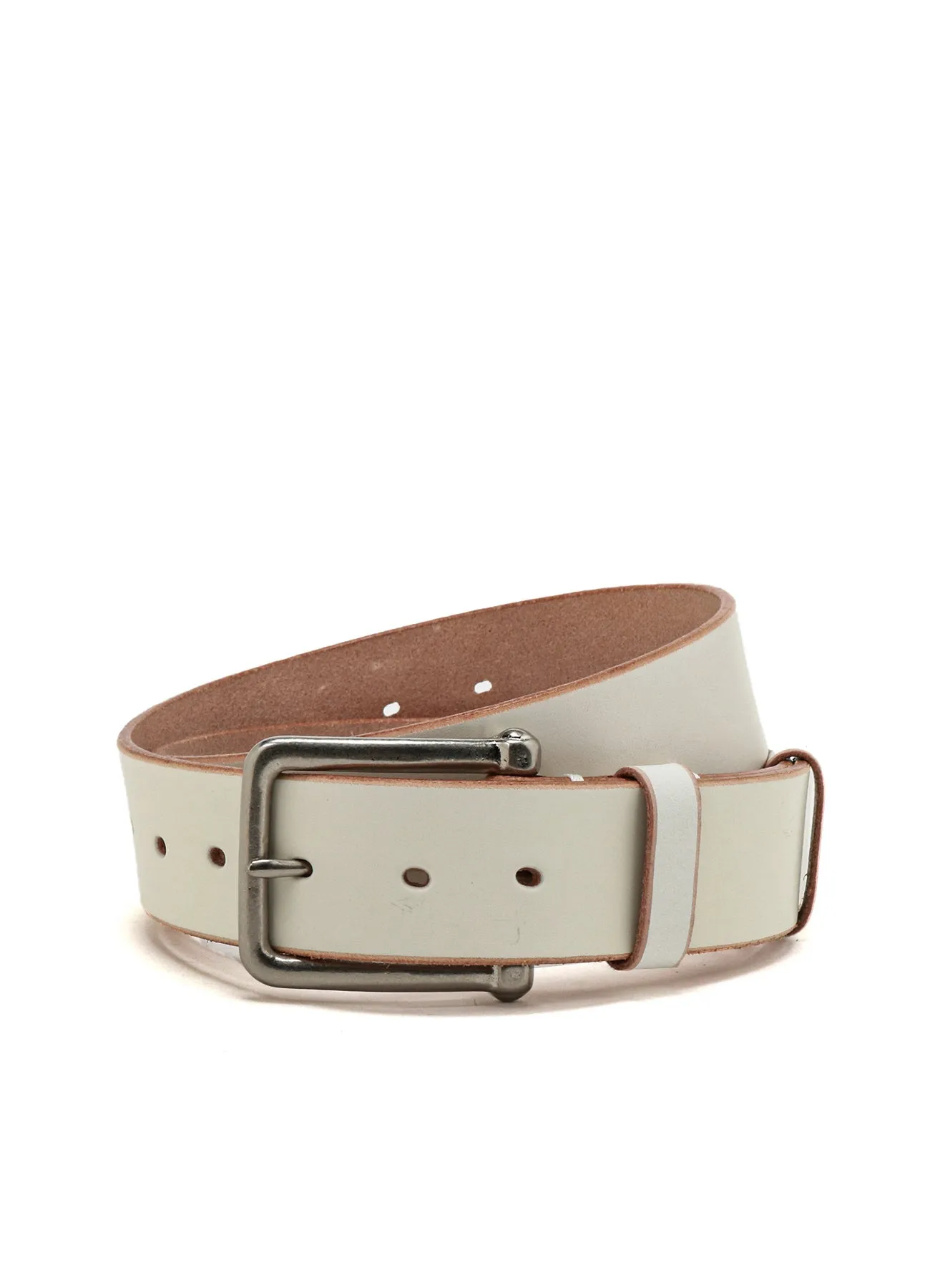 TAN LEATHER 40MM BELT sold by Yohji Yamamoto