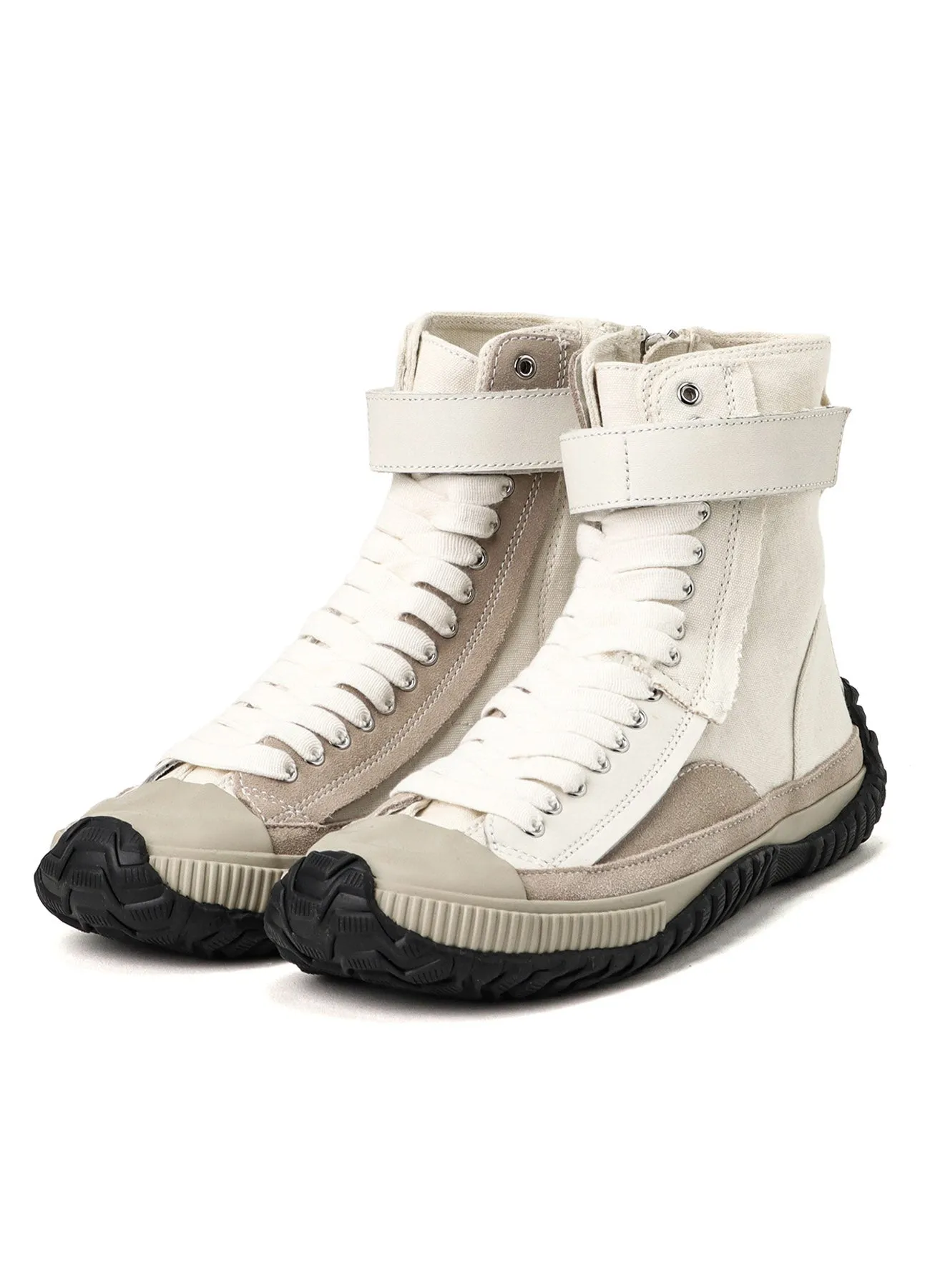 CANVAS/SMOOTH LEATHER/VELOR HIGH CUT SNEAKER sold by Yohji Yamamoto