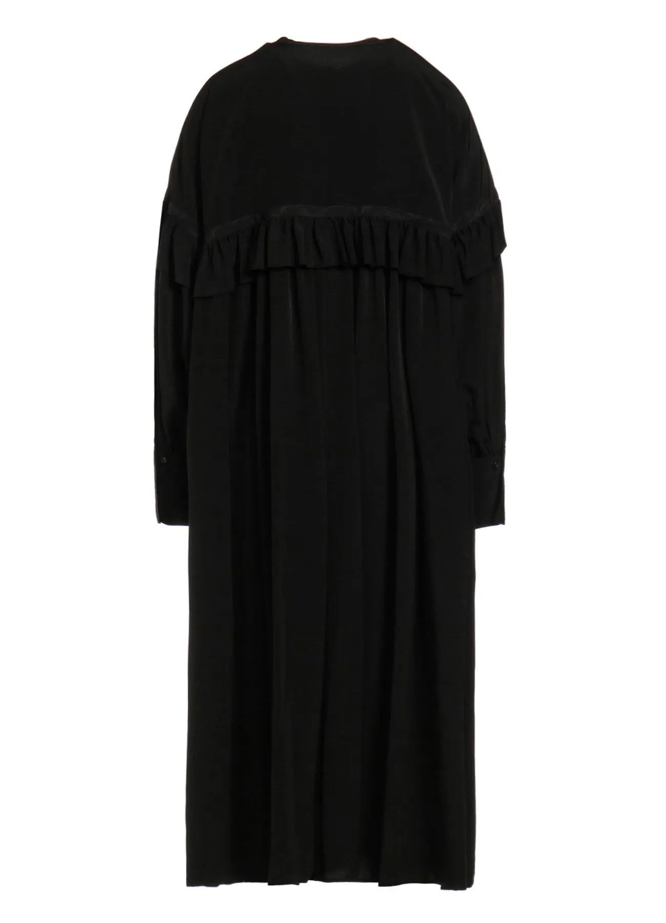 TRIACETATE/POLYESTER RUFFLED DRESS sold by Yohji Yamamoto product image thumbnail 3
