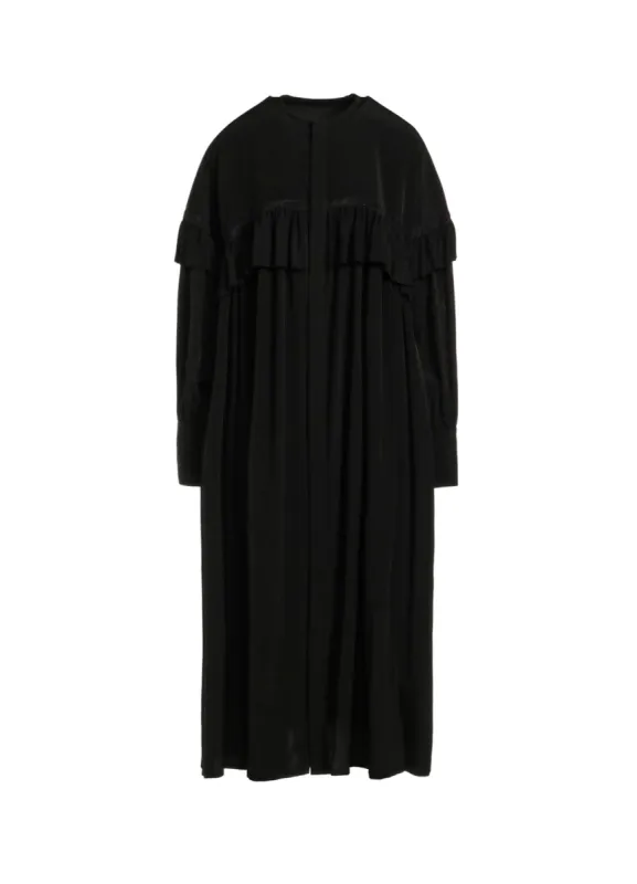 TRIACETATE/POLYESTER RUFFLED DRESS made by Yohji Yamamoto