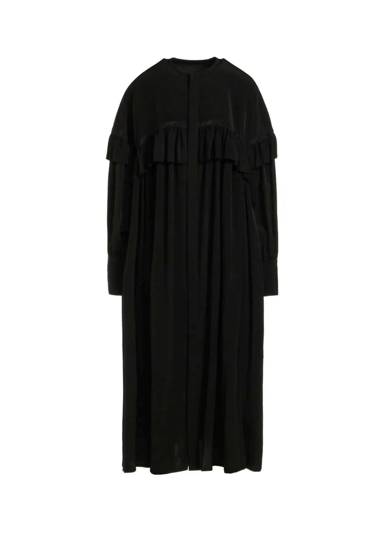 TRIACETATE/POLYESTER RUFFLED DRESS sold by Yohji Yamamoto