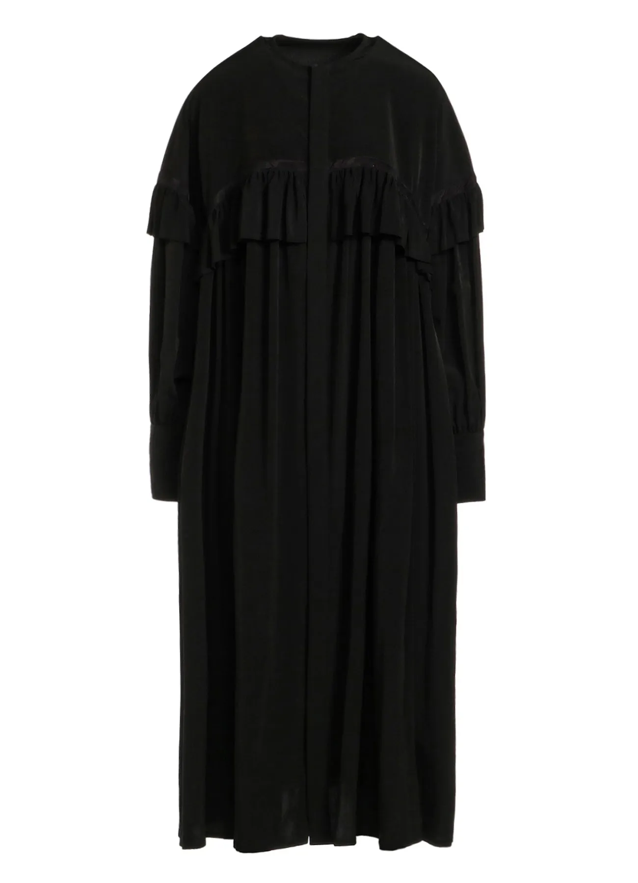 TRIACETATE/POLYESTER RUFFLED DRESS sold by Yohji Yamamoto product image thumbnail 2