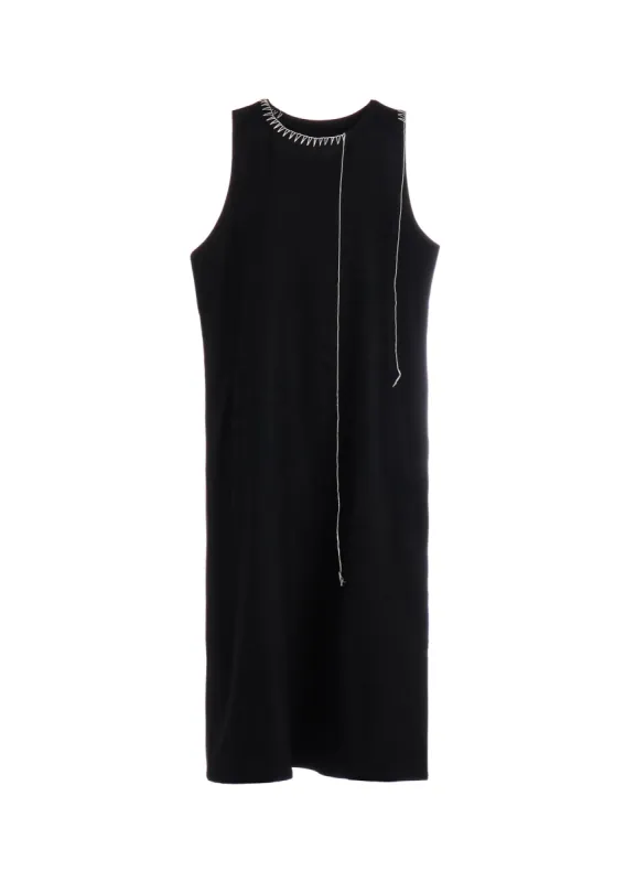 W/ FLANNEL HAND STITCHED SLEEVLESS DRESS sold by Yohji Yamamoto