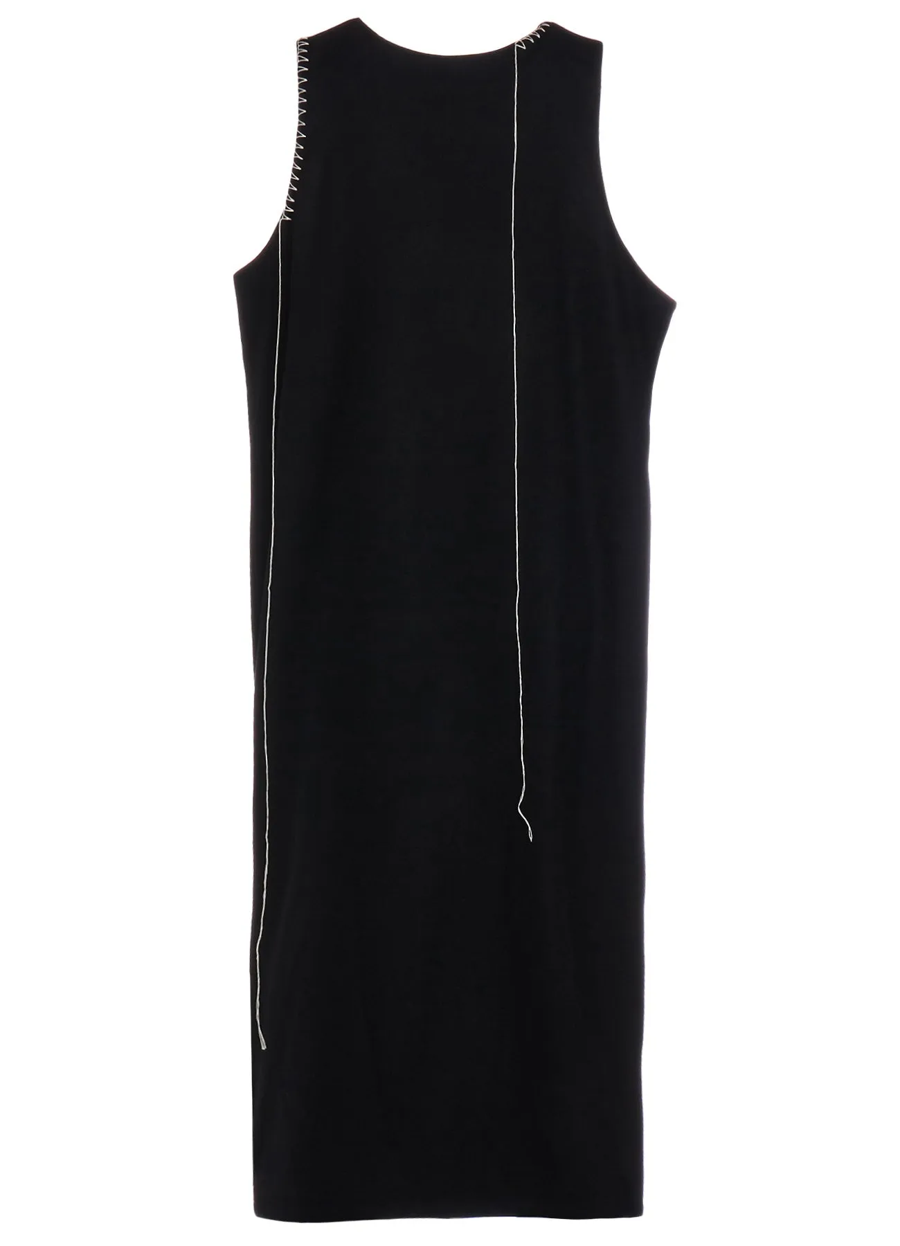 W/ FLANNEL HAND STITCHED SLEEVLESS DRESS sold by Yohji Yamamoto product image thumbnail 3