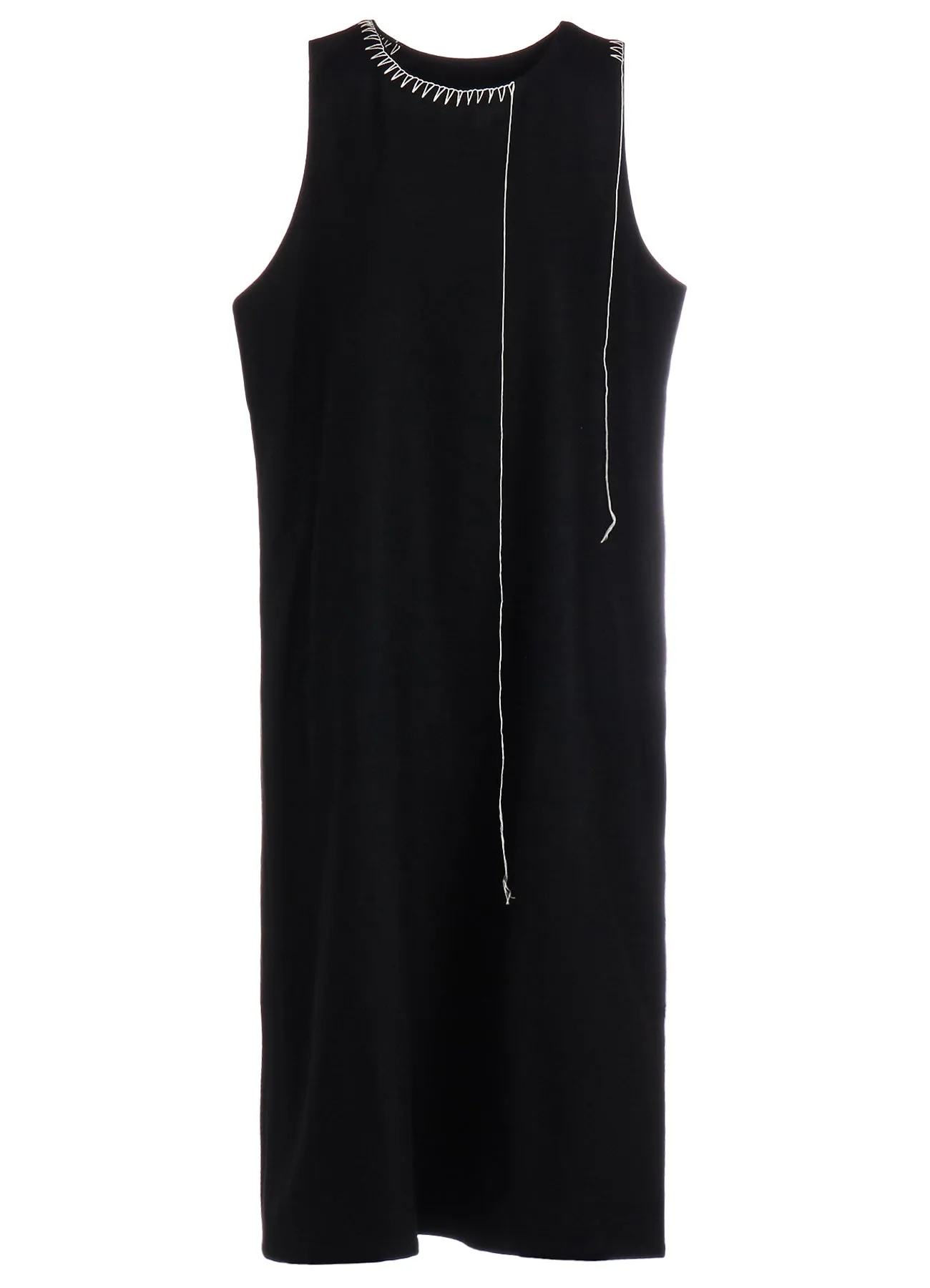 W/ FLANNEL HAND STITCHED SLEEVLESS DRESS sold by Yohji Yamamoto product image thumbnail 2