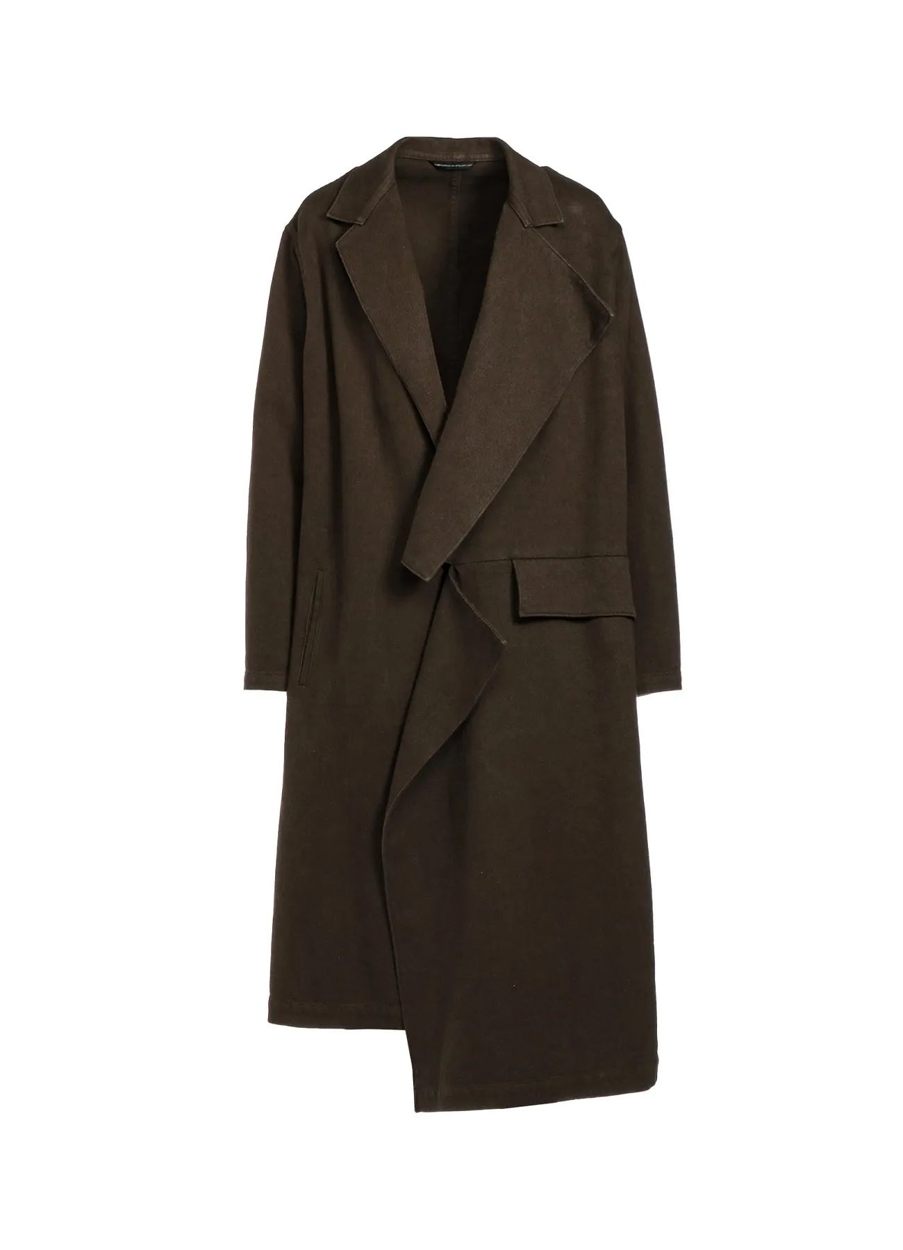 C/LI GABARDINE LEFT FRONT CUTTING COAT sold by Yohji Yamamoto