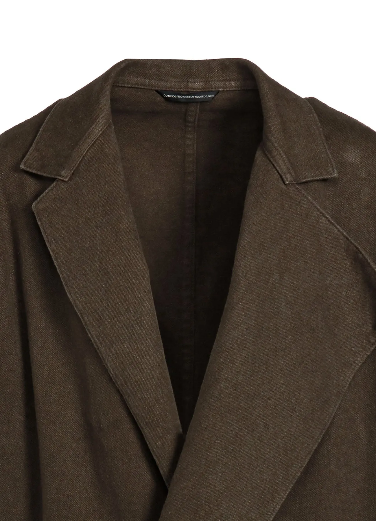 C/LI GABARDINE LEFT FRONT CUTTING COAT sold by Yohji Yamamoto product image thumbnail 5