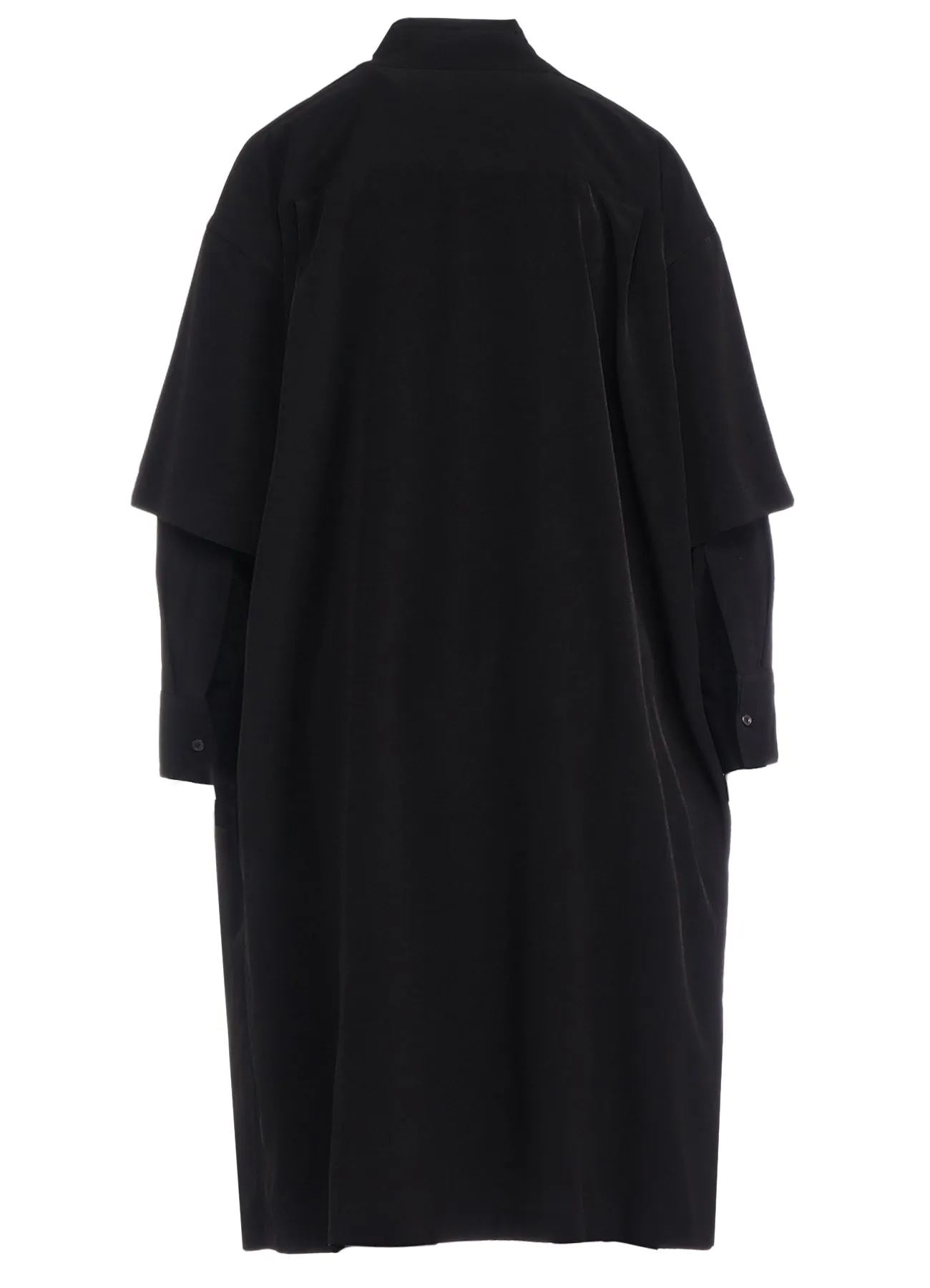 TRIACETATE/POLYESTER DOUBLE LAYERED LONG SHIRT sold by Yohji Yamamoto product image thumbnail 3