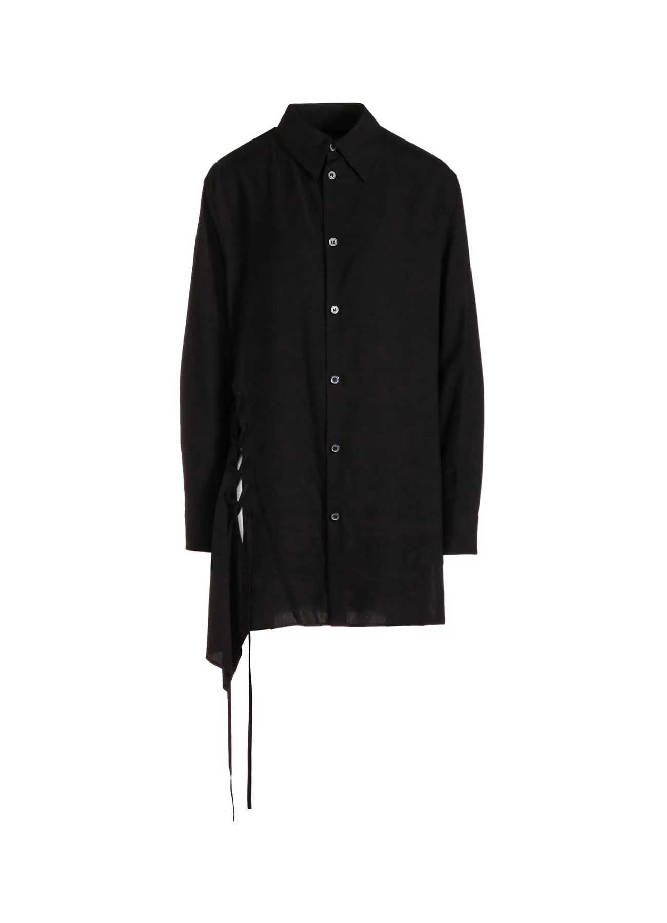80/2 RAYON/BROAD LACE UP BLOUSE sold by Yohji Yamamoto