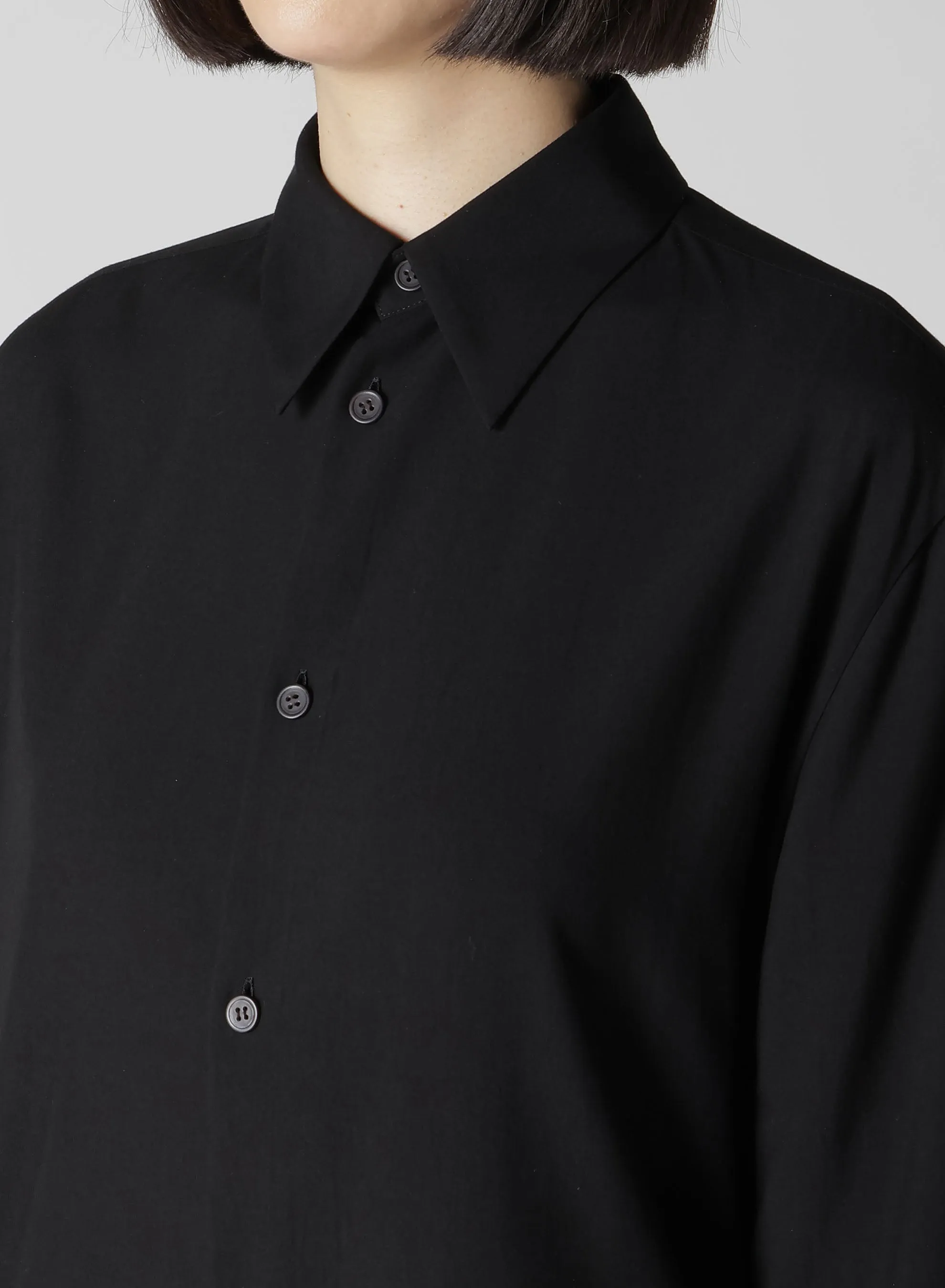 80/2 RAYON/BROAD LACE UP BLOUSE sold by Yohji Yamamoto product image thumbnail 5