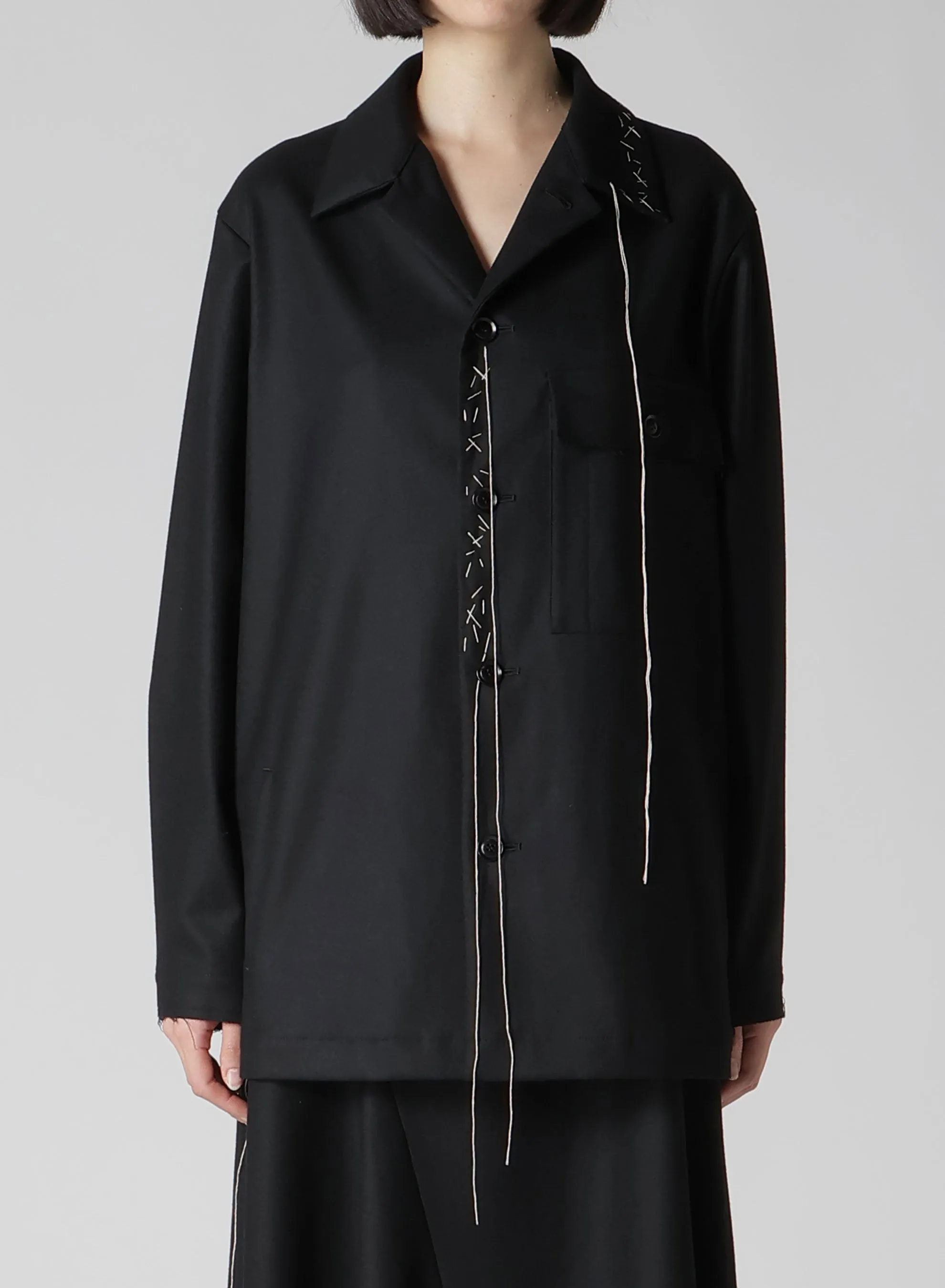 W/ FLANNEL HAND STITCHED JACKET sold by Yohji Yamamoto product image thumbnail 5