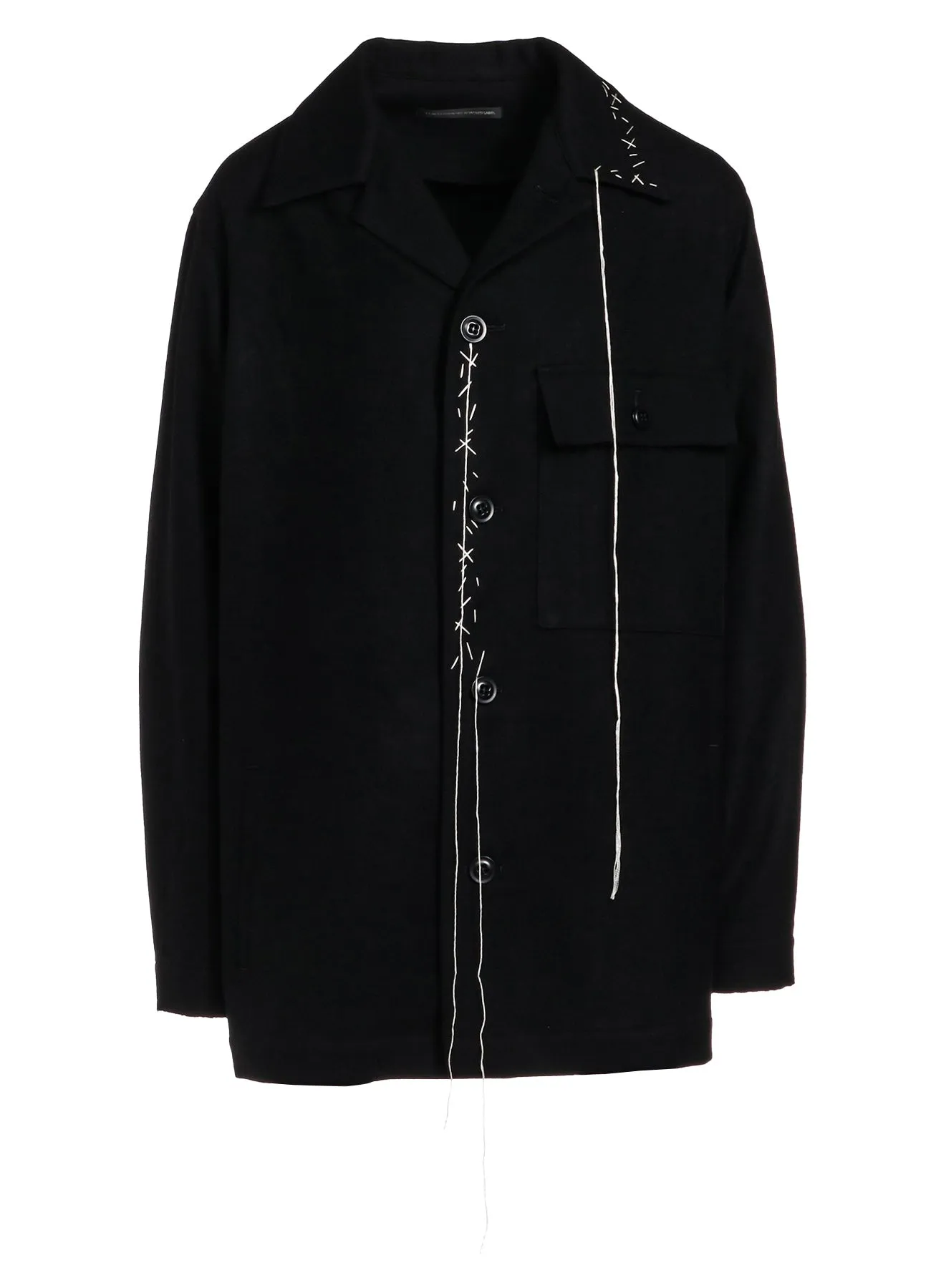 W/ FLANNEL HAND STITCHED JACKET sold by Yohji Yamamoto product image thumbnail 2