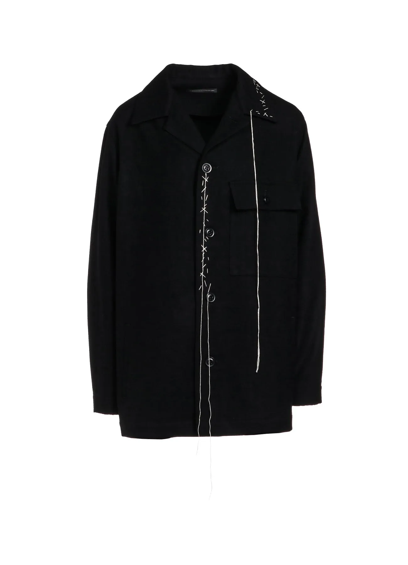 W/ FLANNEL HAND STITCHED JACKET sold by Yohji Yamamoto