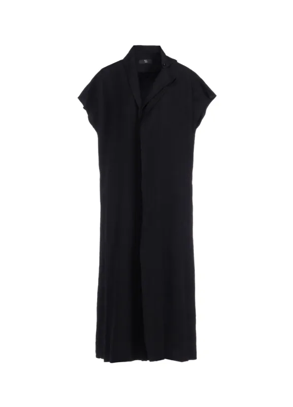 TWILL GARMENT WASH FRENCH SLEEVE DRESS sold by Yohji Yamamoto