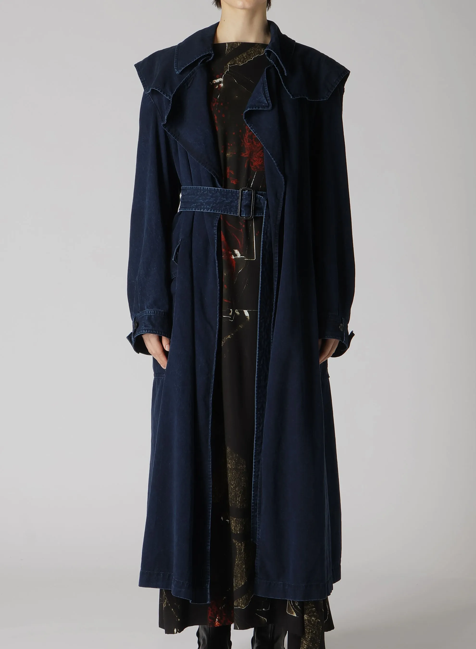 8OZ CE/C/ DENIM TRENCH COAT sold by Yohji Yamamoto product image thumbnail 4