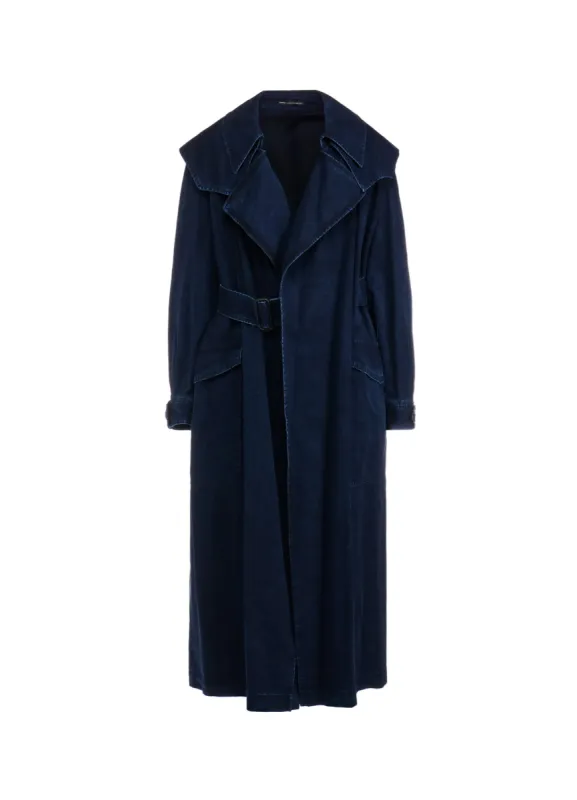 8OZ CE/C/ DENIM TRENCH COAT made by Yohji Yamamoto