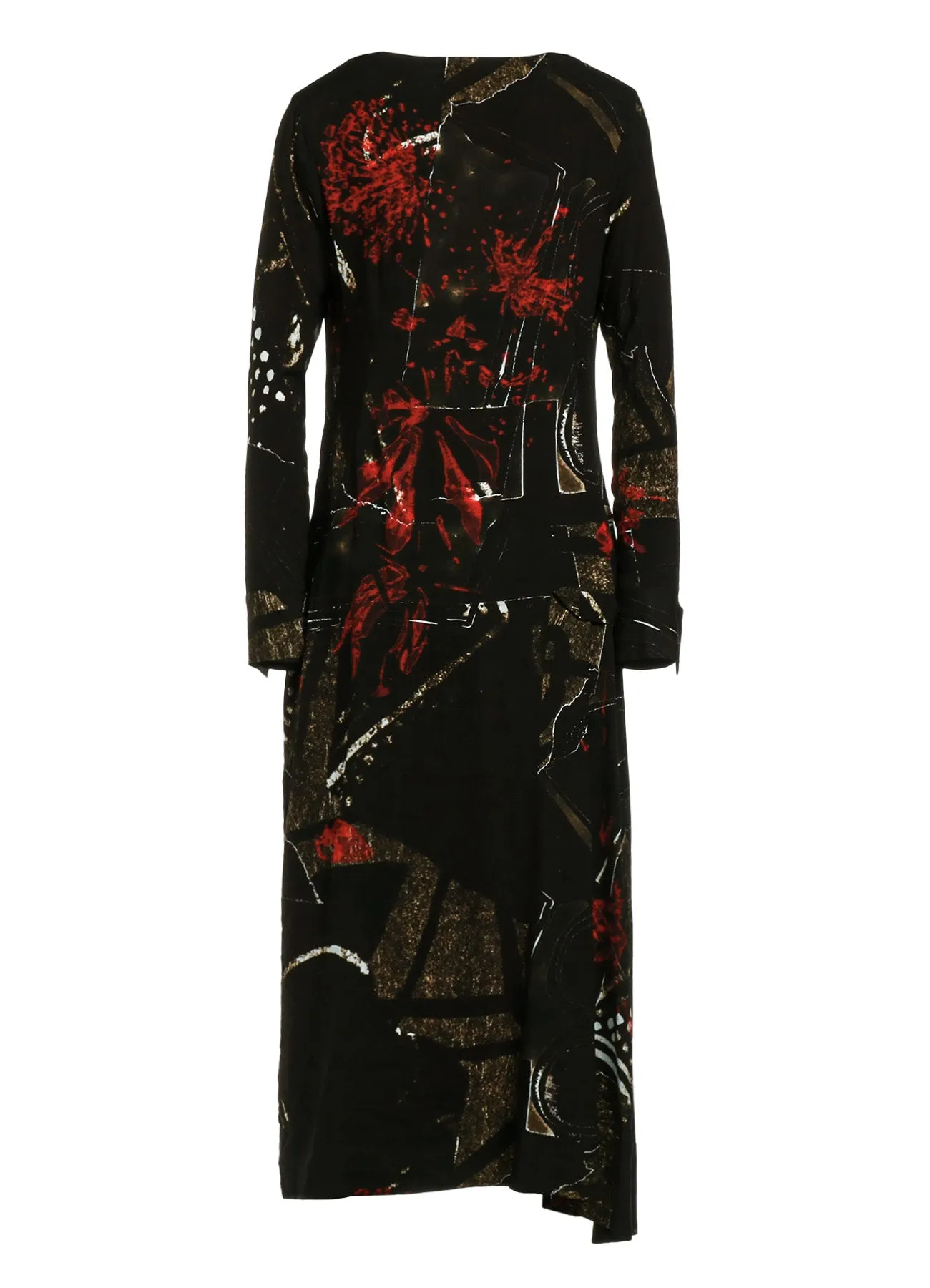 RY/LAWN AFRICAN FLOWER PT COLLARLESS DRESS sold by Yohji Yamamoto product image thumbnail 2