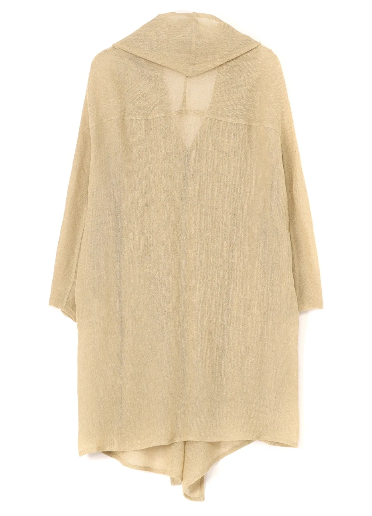 LENO CLOTH SHAWL COLLAR LONG CARDIGAN sold by Yohji Yamamoto product image thumbnail 3