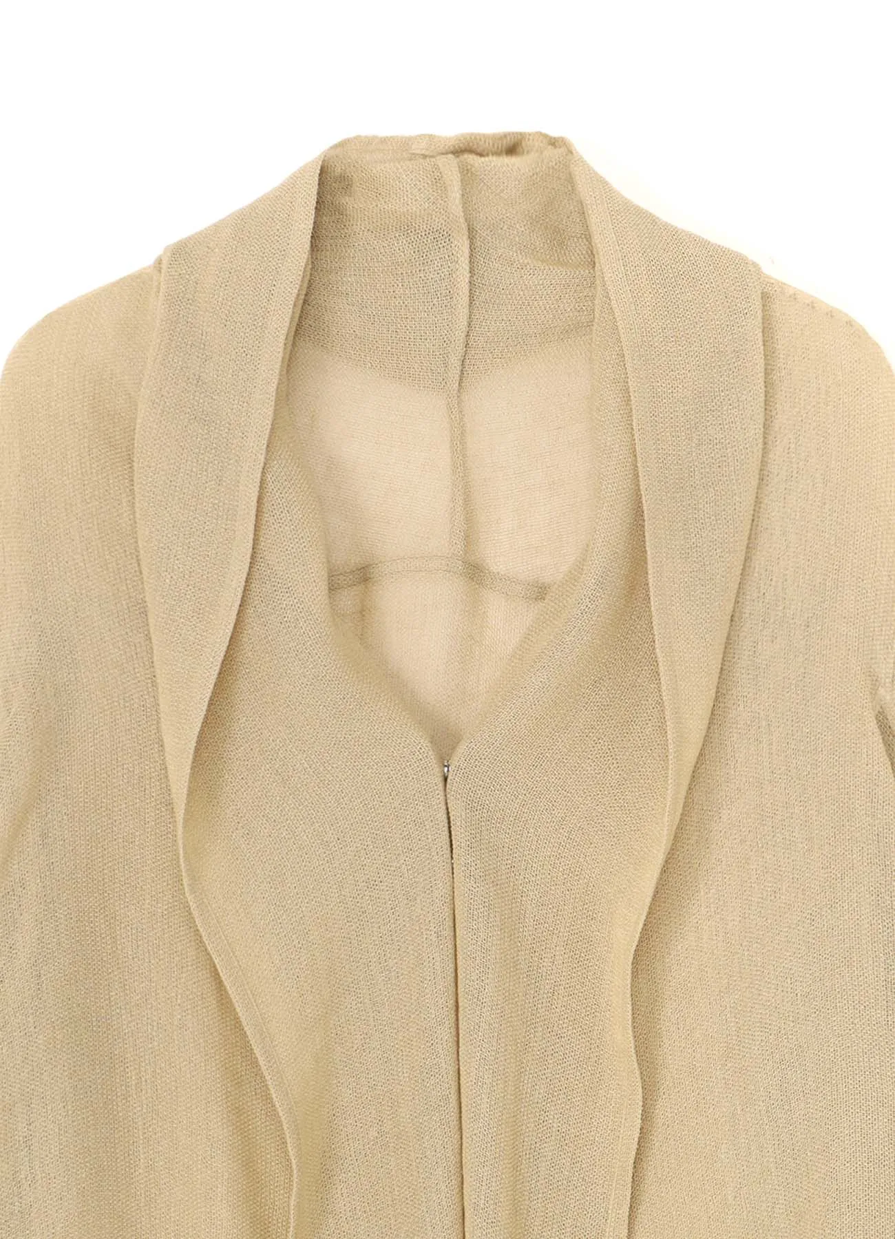 LENO CLOTH SHAWL COLLAR LONG CARDIGAN sold by Yohji Yamamoto product image thumbnail 4