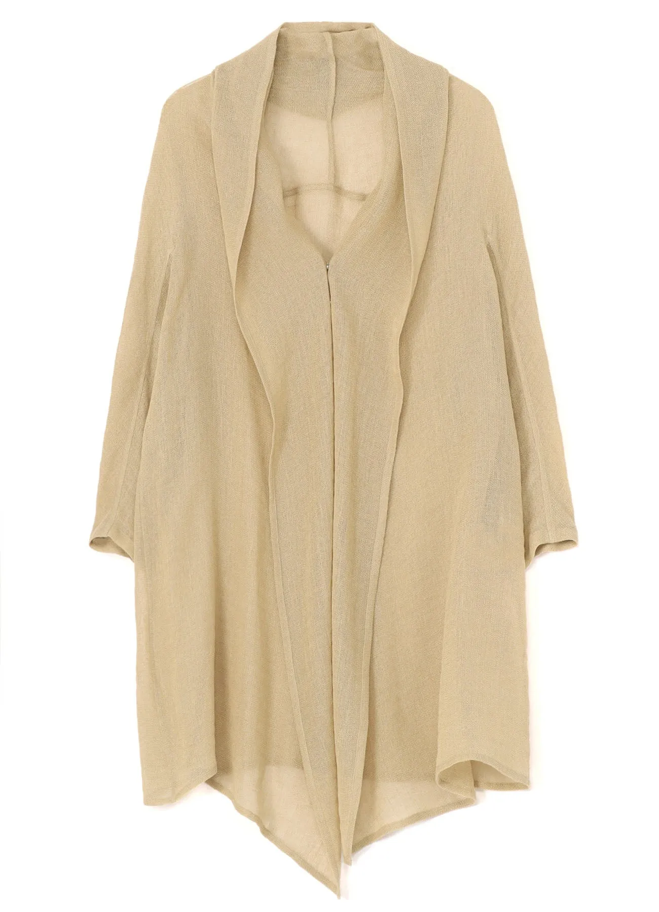 LENO CLOTH SHAWL COLLAR LONG CARDIGAN sold by Yohji Yamamoto product image thumbnail 2