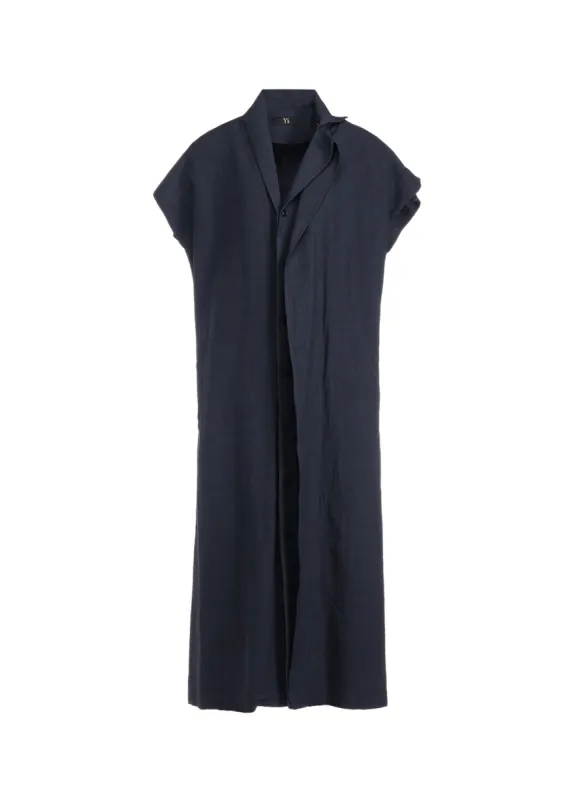 TWILL GARMENT WASH FRENCH SLEEVE DRESS sold by Yohji Yamamoto