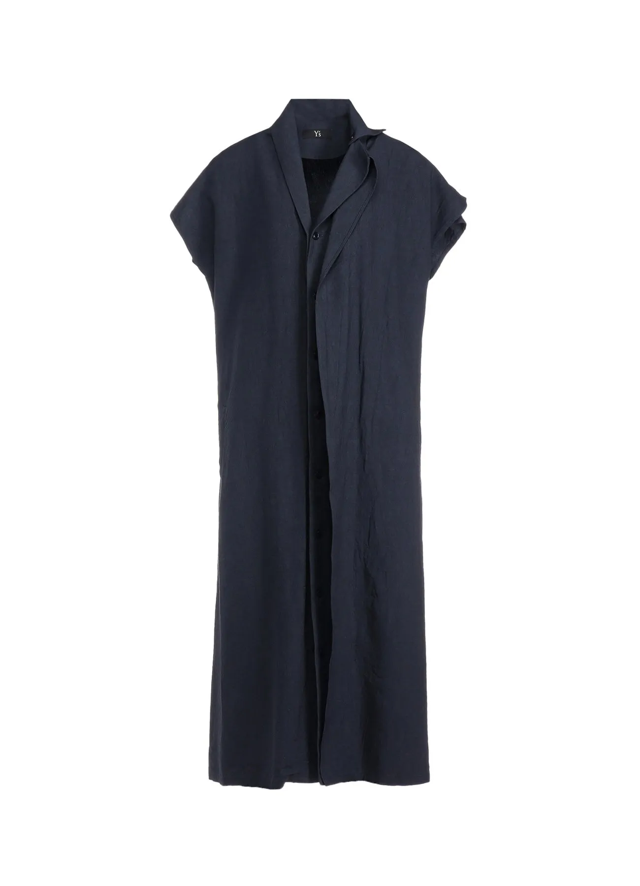 TWILL GARMENT WASH FRENCH SLEEVE DRESS sold by Yohji Yamamoto