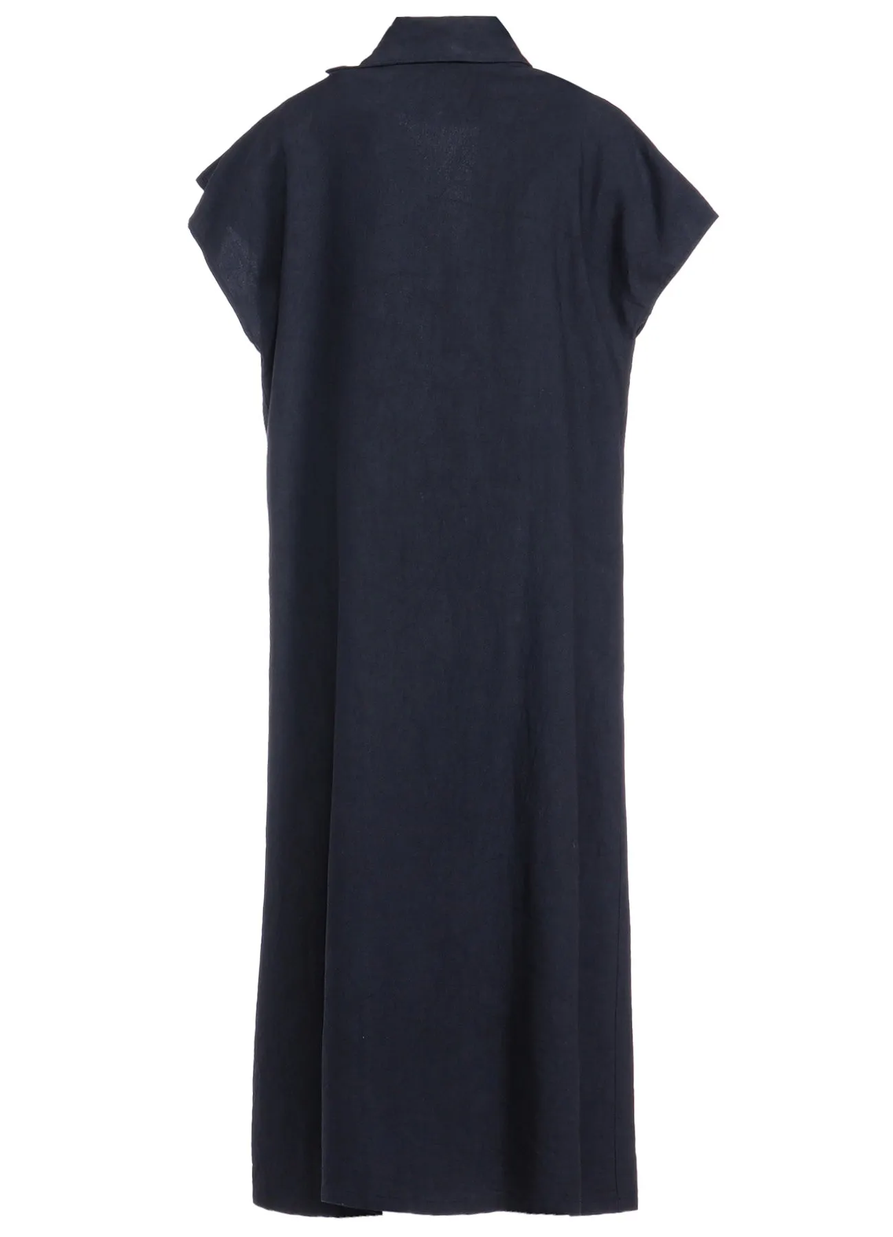 TWILL GARMENT WASH FRENCH SLEEVE DRESS sold by Yohji Yamamoto product image thumbnail 3