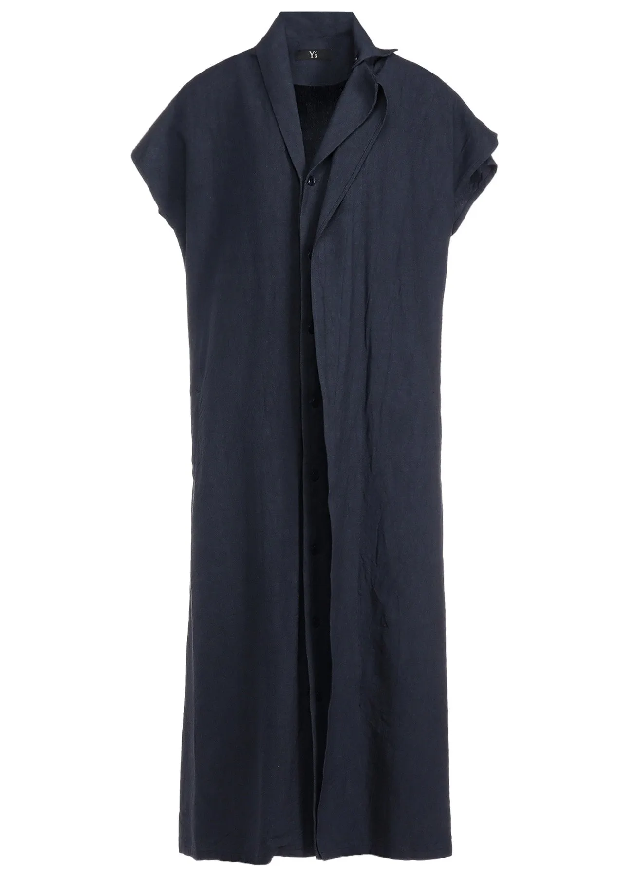 TWILL GARMENT WASH FRENCH SLEEVE DRESS sold by Yohji Yamamoto product image thumbnail 2