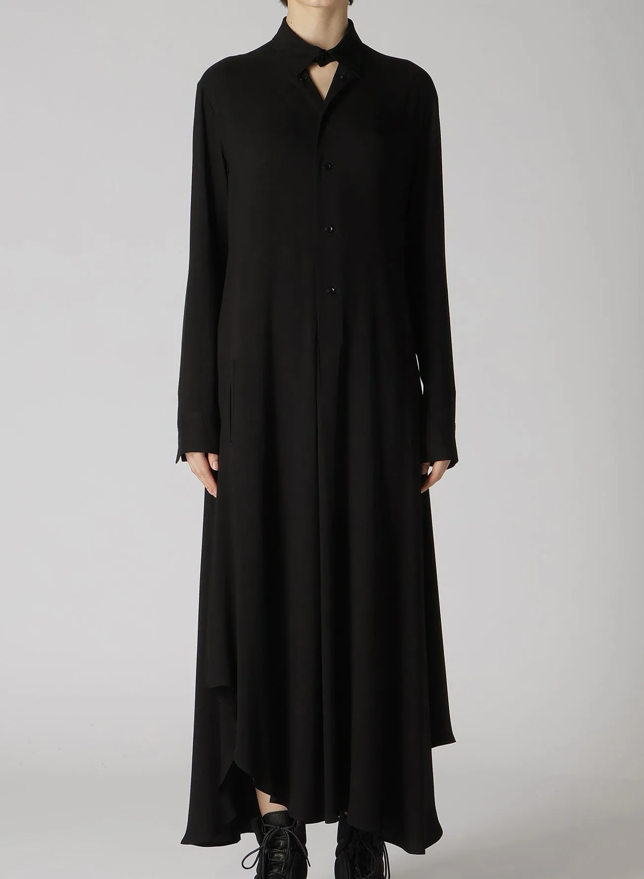 60/RAYON TWILL SHIRT CUTTING DRESS sold by Yohji Yamamoto product image thumbnail 4