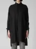 TWILL GARMENT WASH COLLAR/SLEEVE OPEN TAB BLOUSE sold by Yohji Yamamoto