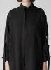 TWILL GARMENT WASH COLLAR/SLEEVE OPEN TAB BLOUSE sold by Yohji Yamamoto