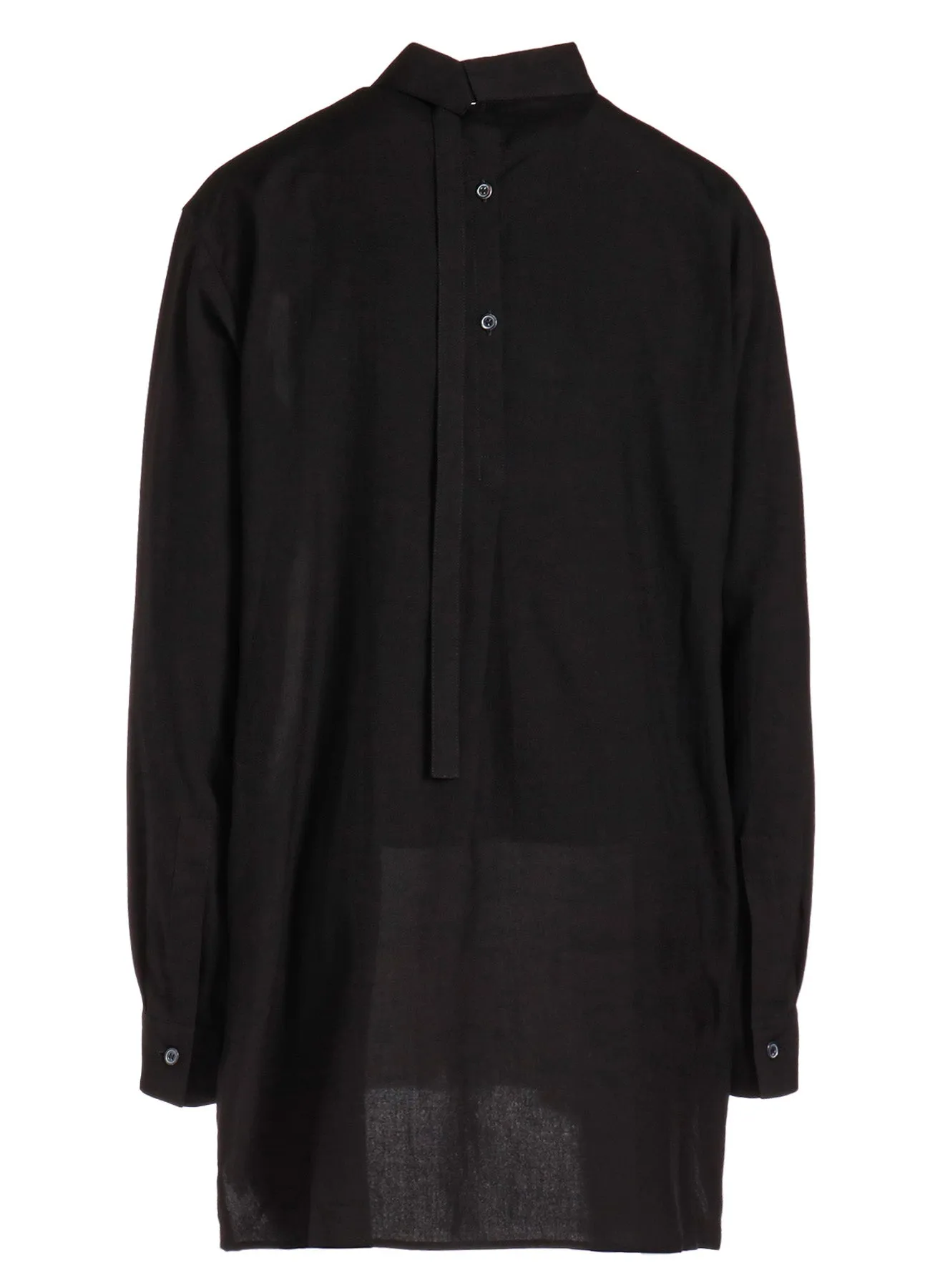 80/2 BROAD BACK TUCKED OPEN TAB BLOUSE sold by Yohji Yamamoto product image thumbnail 3