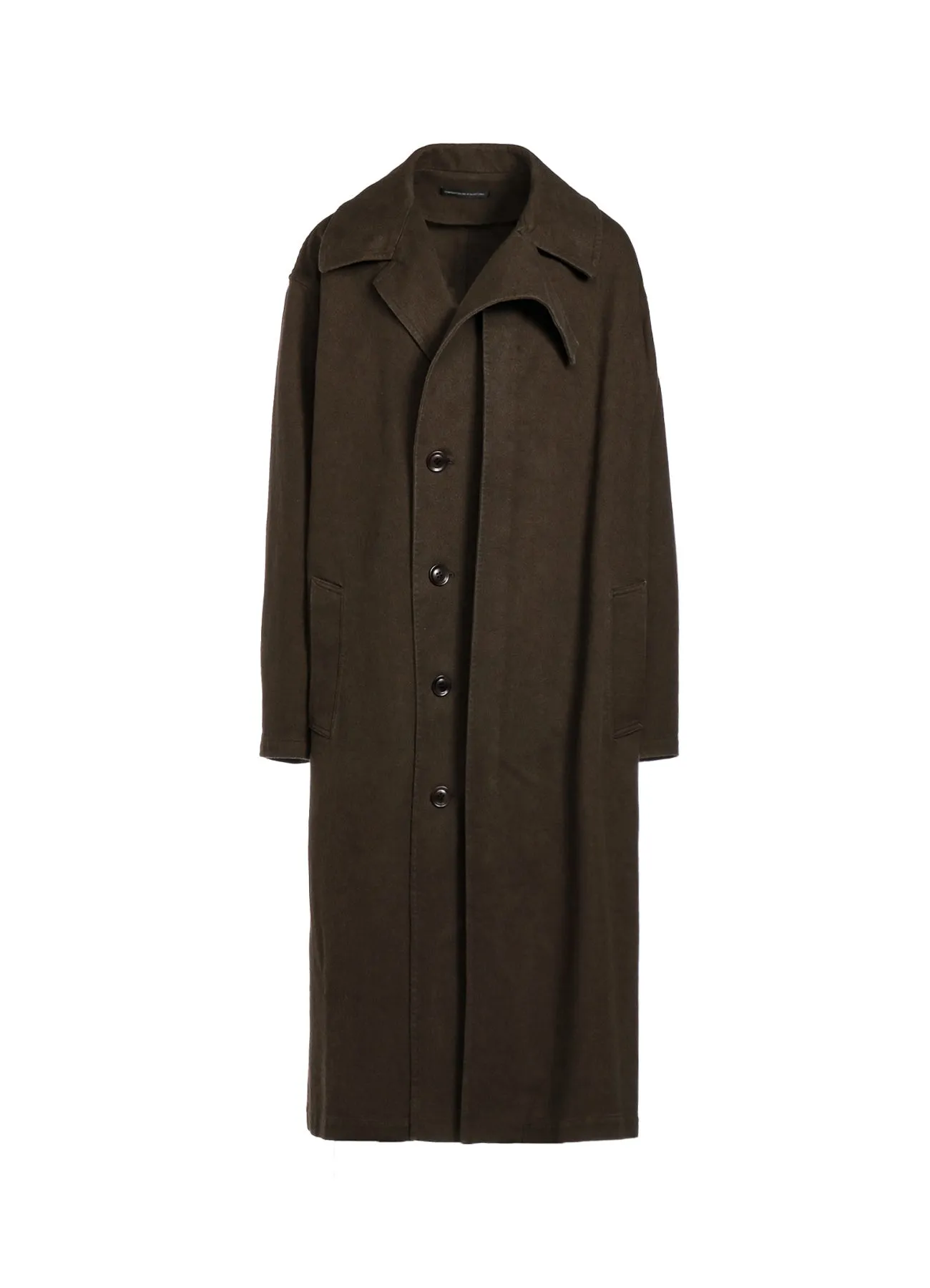 C/LI GABARDINE LEFT FACING COAT sold by Yohji Yamamoto