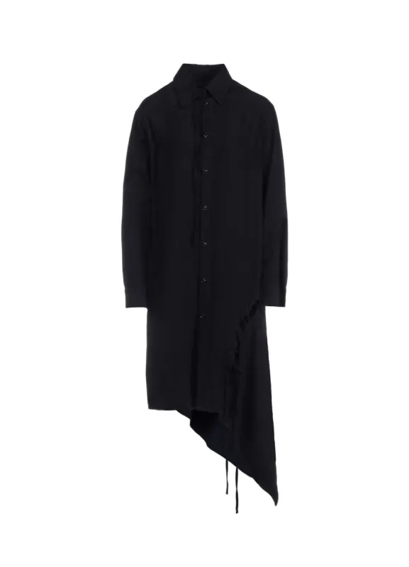 TWILL GARMENT WASH LACE UP BLOUSE sold by Yohji Yamamoto