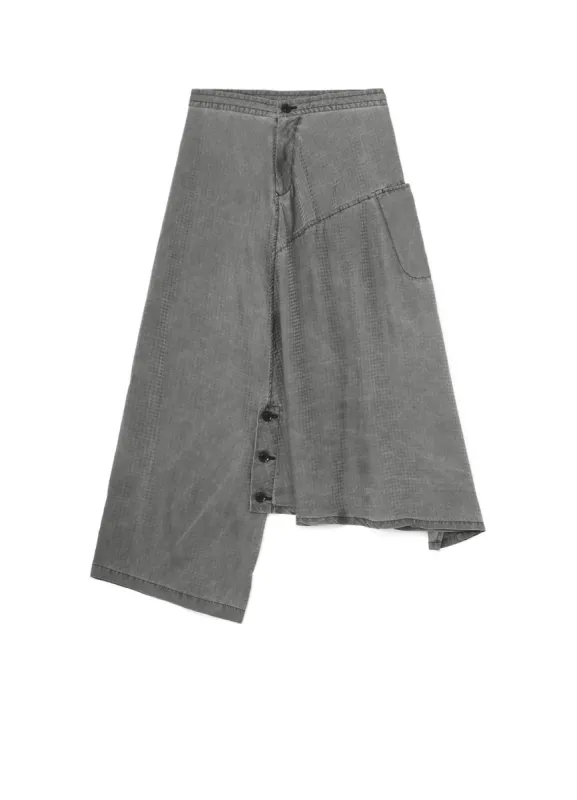 CUPRO HOUNDSTOOTH ASYMMETRIC PANTS made by Yohji Yamamoto