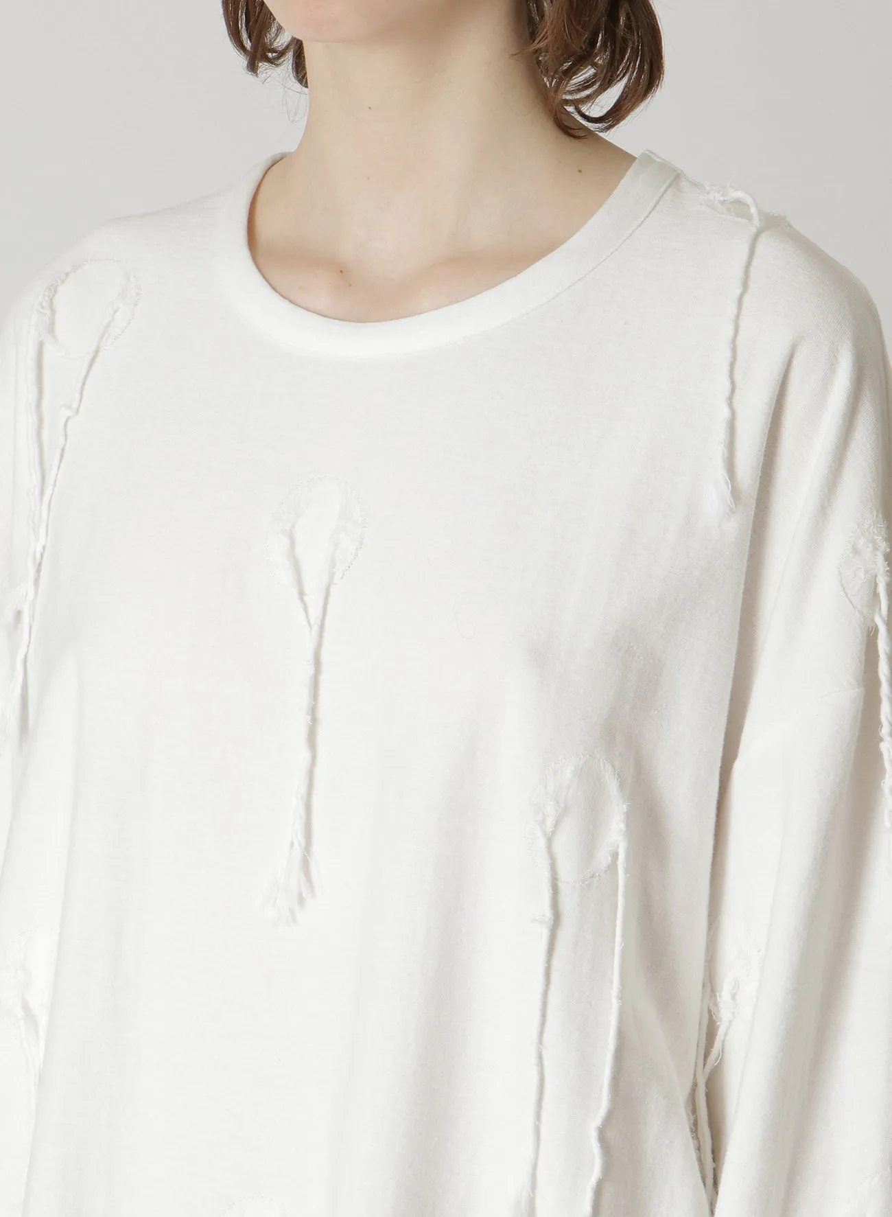 ROUND NECK LONG SLEEVE OVERSIZED T-SHIRT sold by Yohji Yamamoto product image thumbnail 5