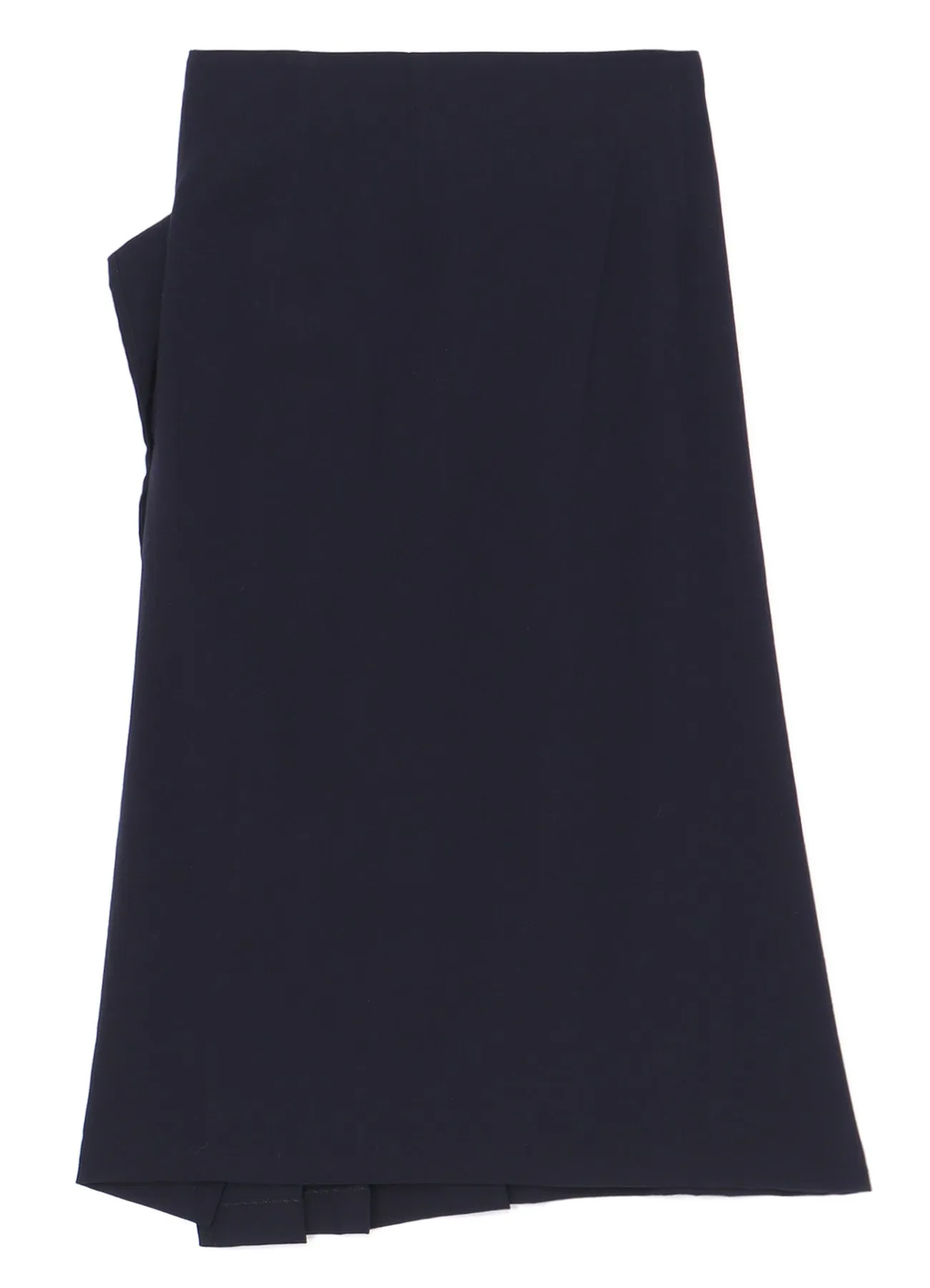 WRINKLED WOOL/RAYON TWILL PLEATED WRAP SKIRT sold by Yohji Yamamoto product image thumbnail 3