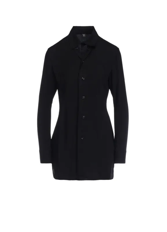 60/RAYON TWILL OPEN NECK BLOUSE sold by Yohji Yamamoto